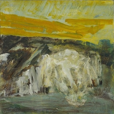 Untitled Oil, wax on wood, 14" x 14"