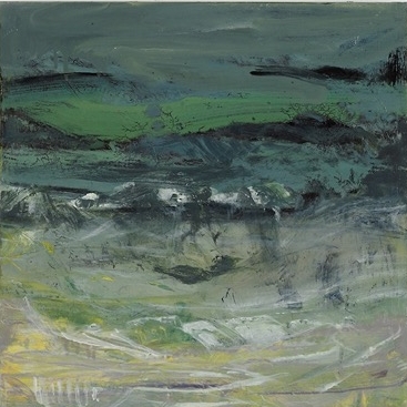 Untitled Oil, wax on wood 14" x 14"