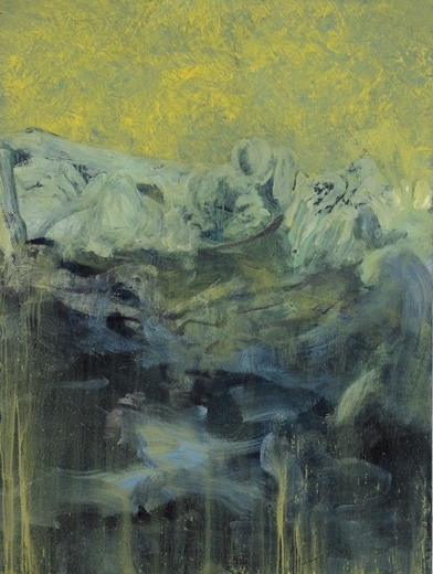 Untitled Oil, wax on wood, 40" x 36"