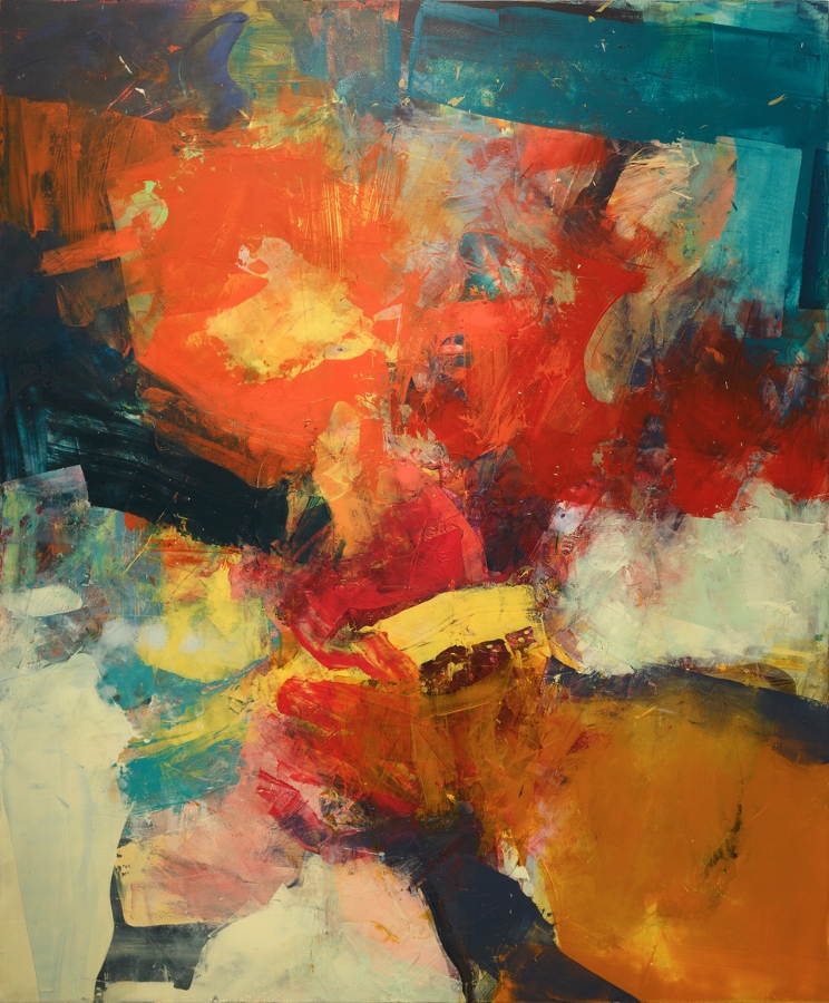 Salvo Oil and Cold Wax on Canvas 58" x 48" 2016