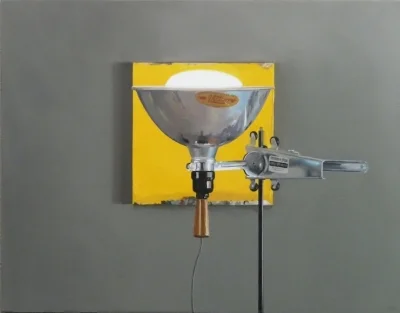 Uplight w/yellow canvas Oil on canvas 22” x 28”
