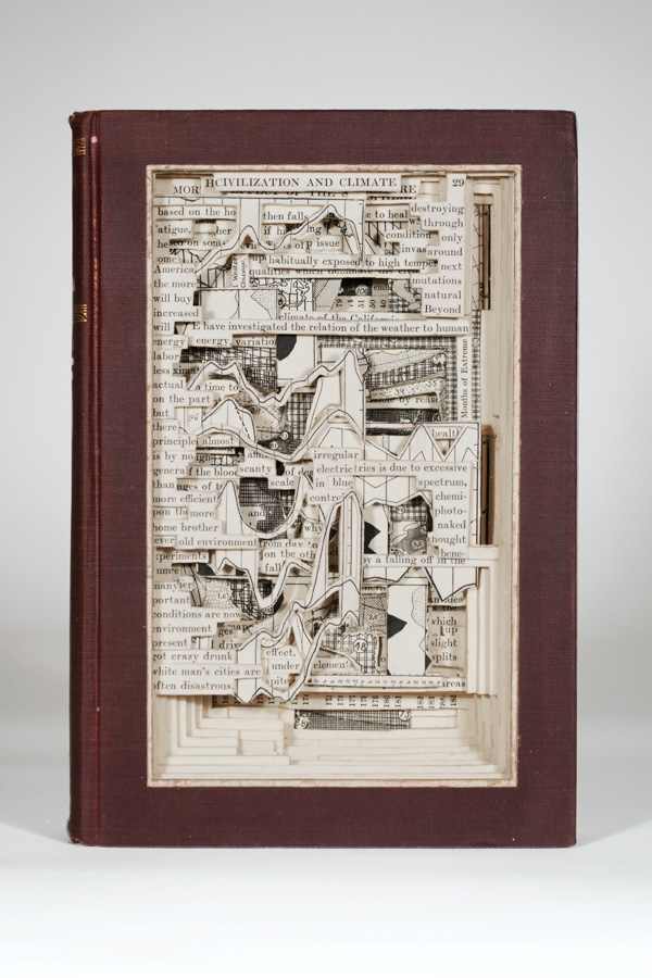 Civilization and Climate Hardcover book, acrylic and varnish 8.5” x 5.5” x 1..12”