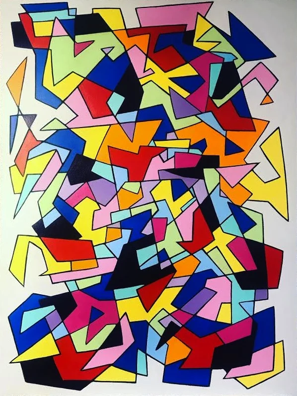 Open Vortex #14 ‘Willfully Exposed,’ 30x40 in, Acrylic, 2019
