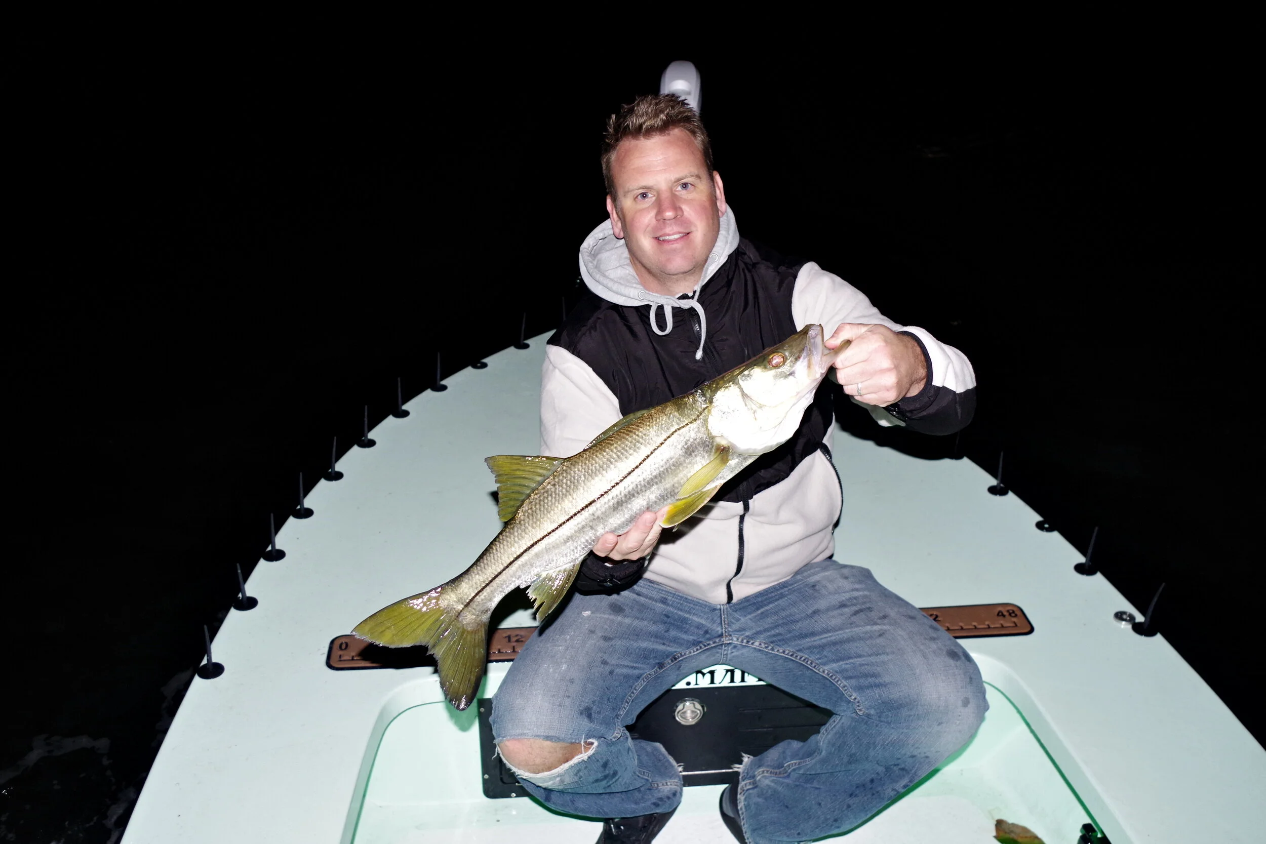 This was Jeds last snook of the night, but his first trip to Palm Beach!