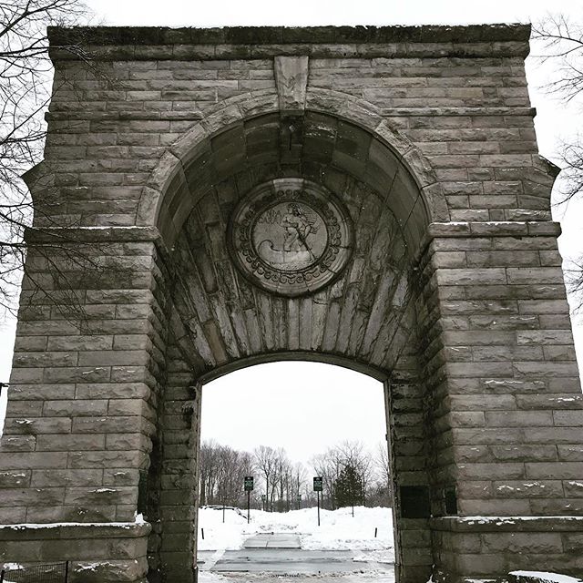 The Niagara Power Station Gate #niagarafalls #winterwonderland #tesla