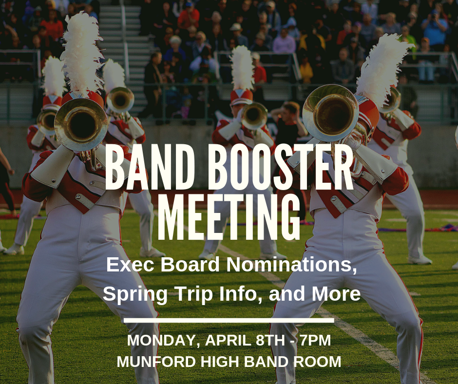 Booster Meeting - April 8th 7PM