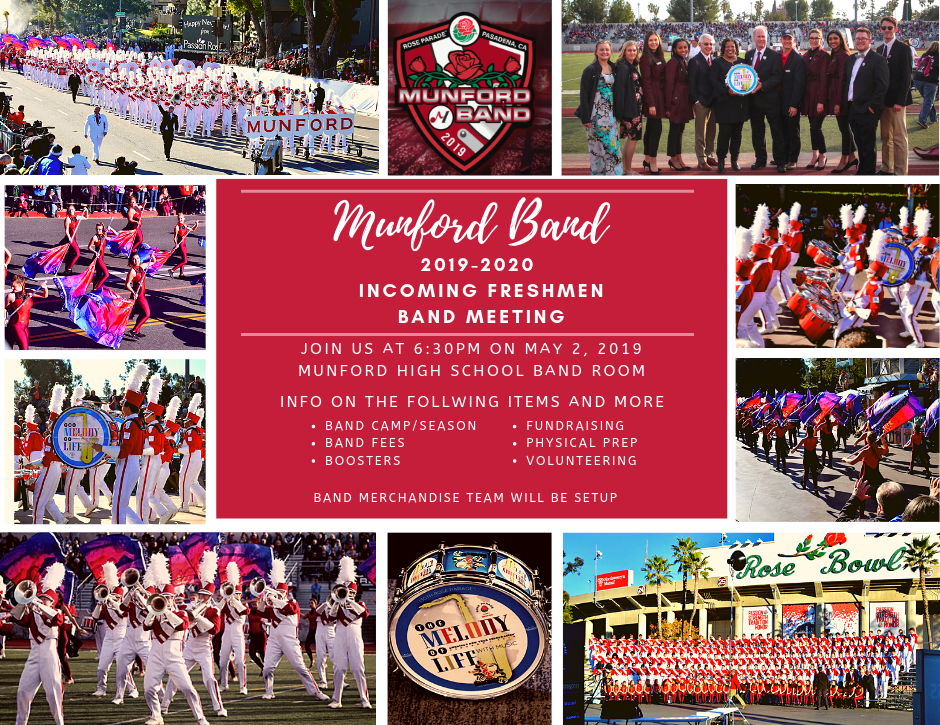 Incoming Freshman Meeting - May 2 @ 6:30PM