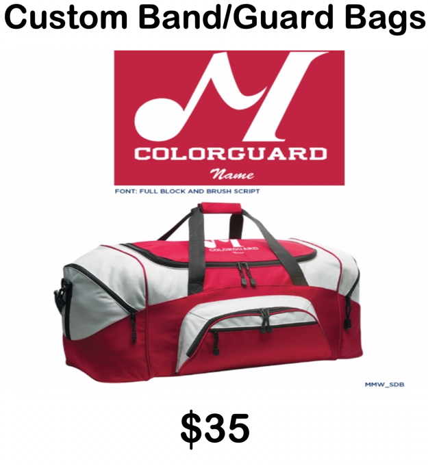 Custom Band/Guard Bags Order Info