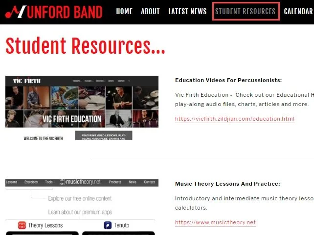 New Student Resources Web Section!