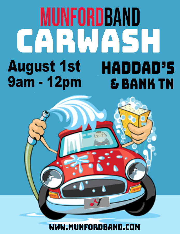 Munford Band Car Wash - Aug 8th