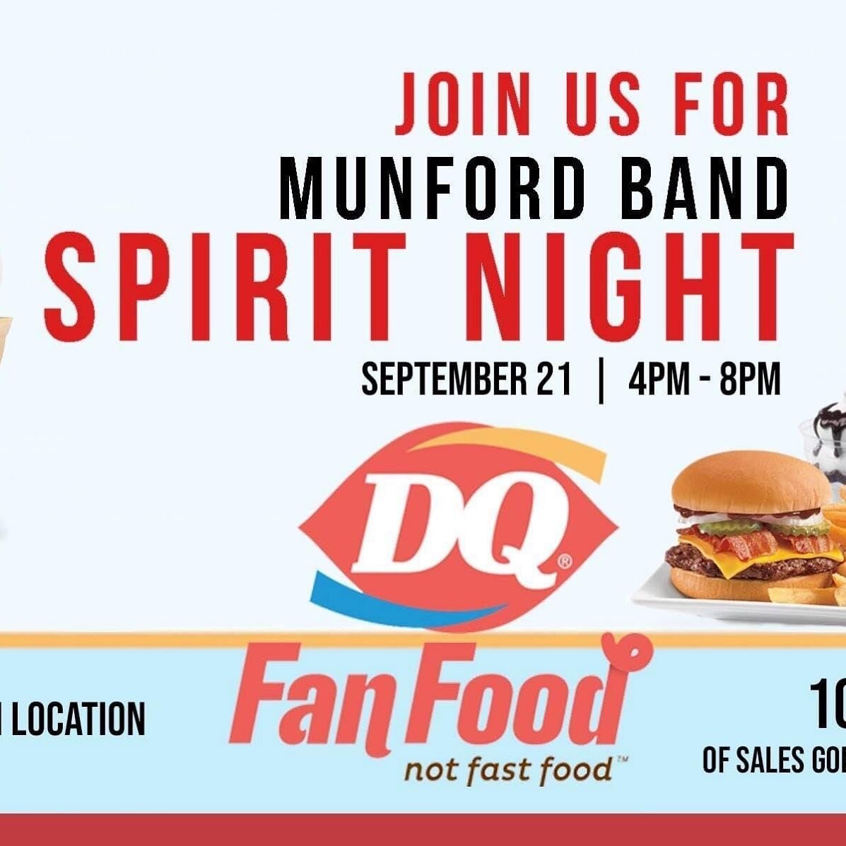 Come support the Munford Band tonight between 4 and 8!