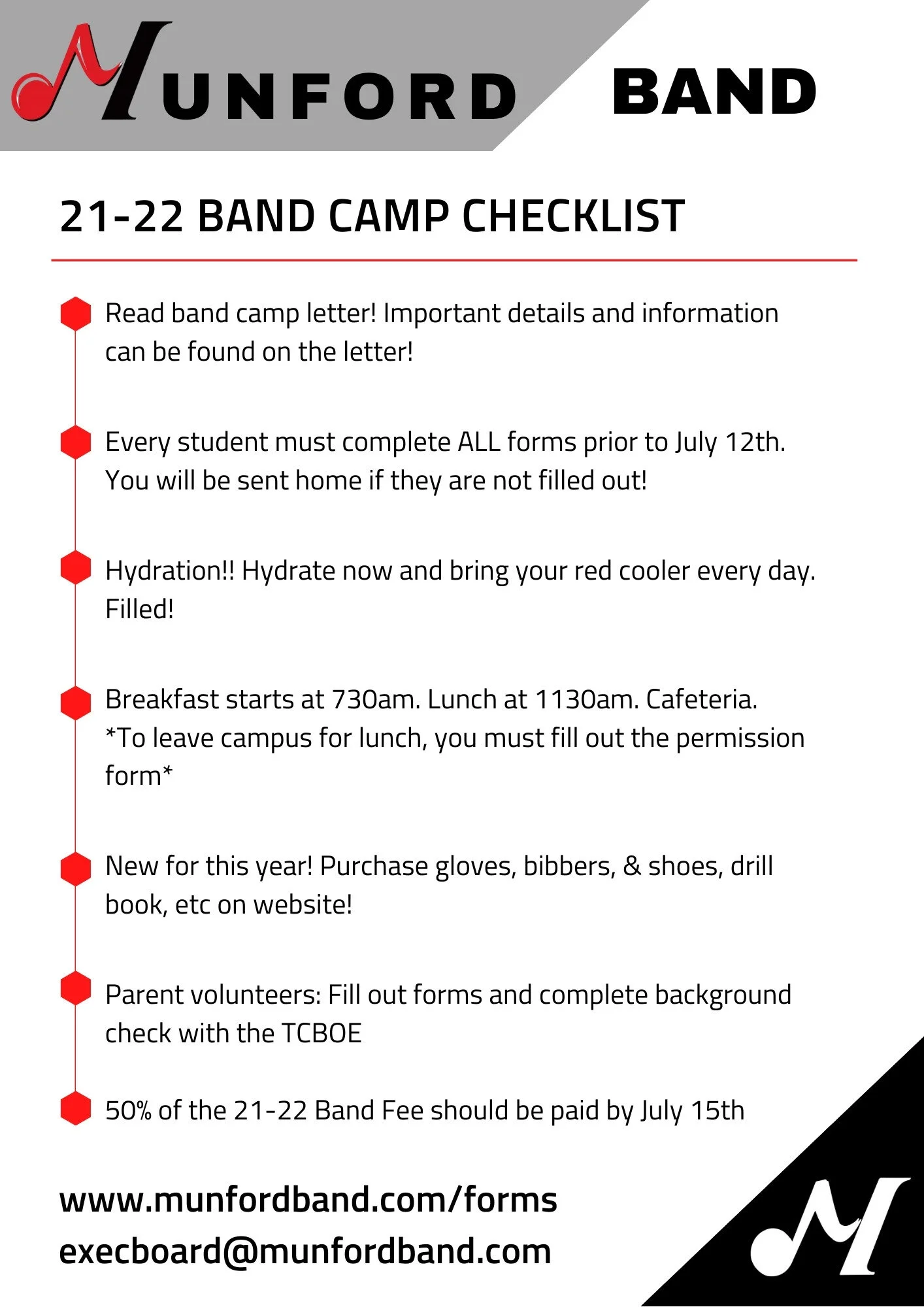 2021 Band Camp Registration is Live! 