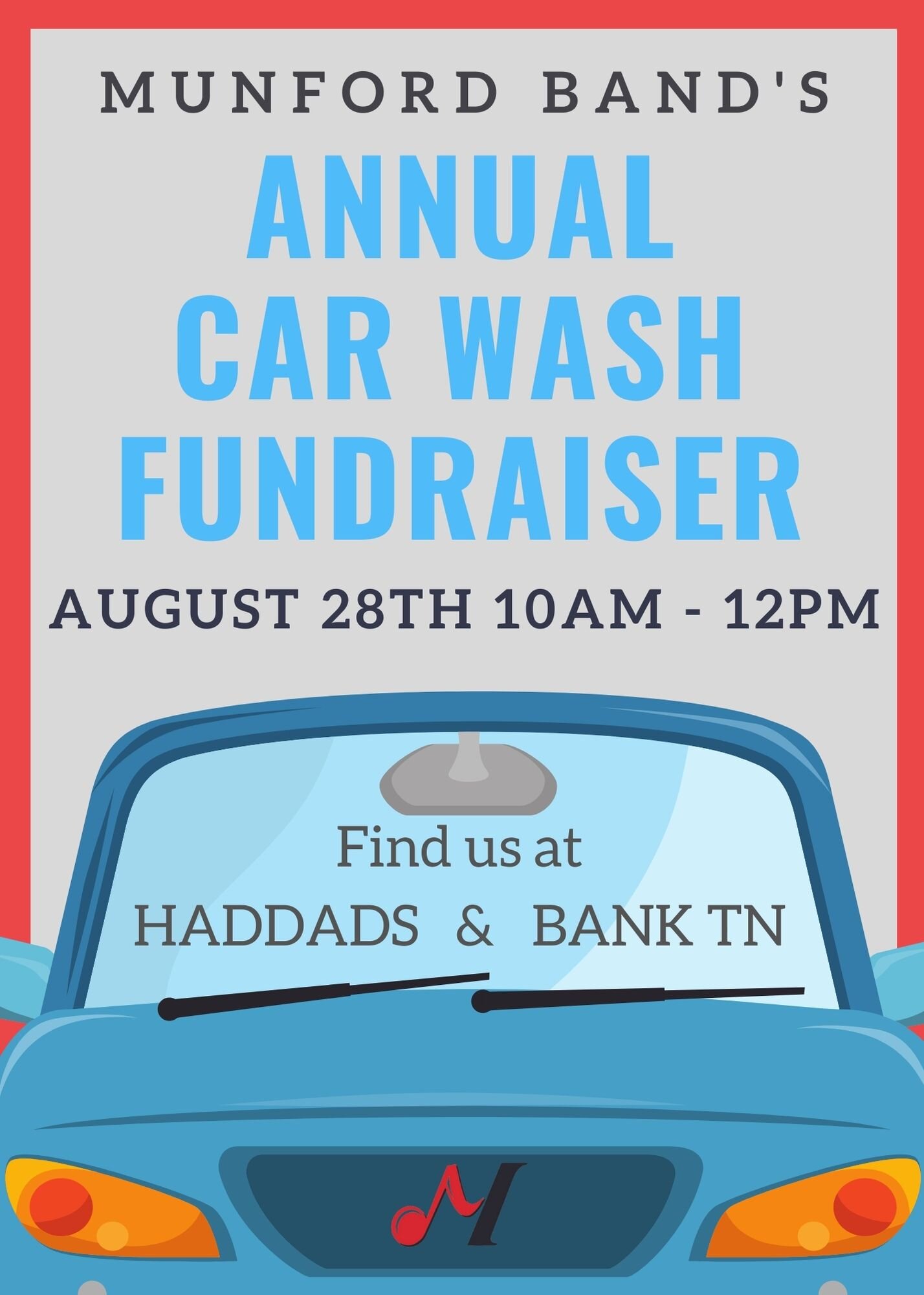 Car Wash Fundraiser! — Munford Band