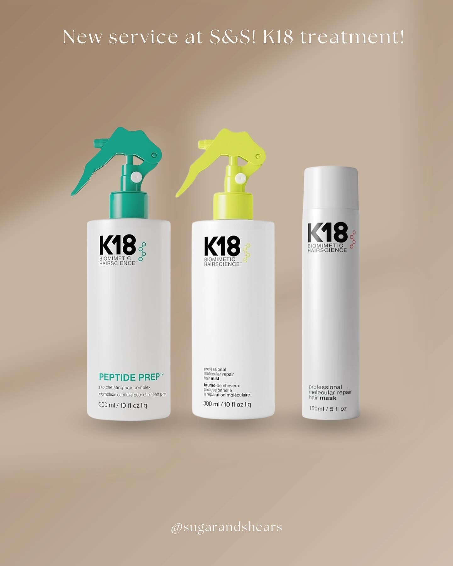 Whether you treat your hair to color, bleach, chemically straightening/curling processes or your locks just need some extra love - K18 treatment can be added on to any service. Special event? Thirsty strands? Damaged hair? Sit back in our chair and l