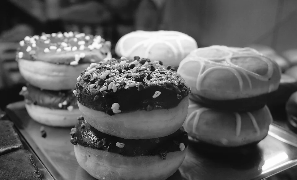 A pile of donuts