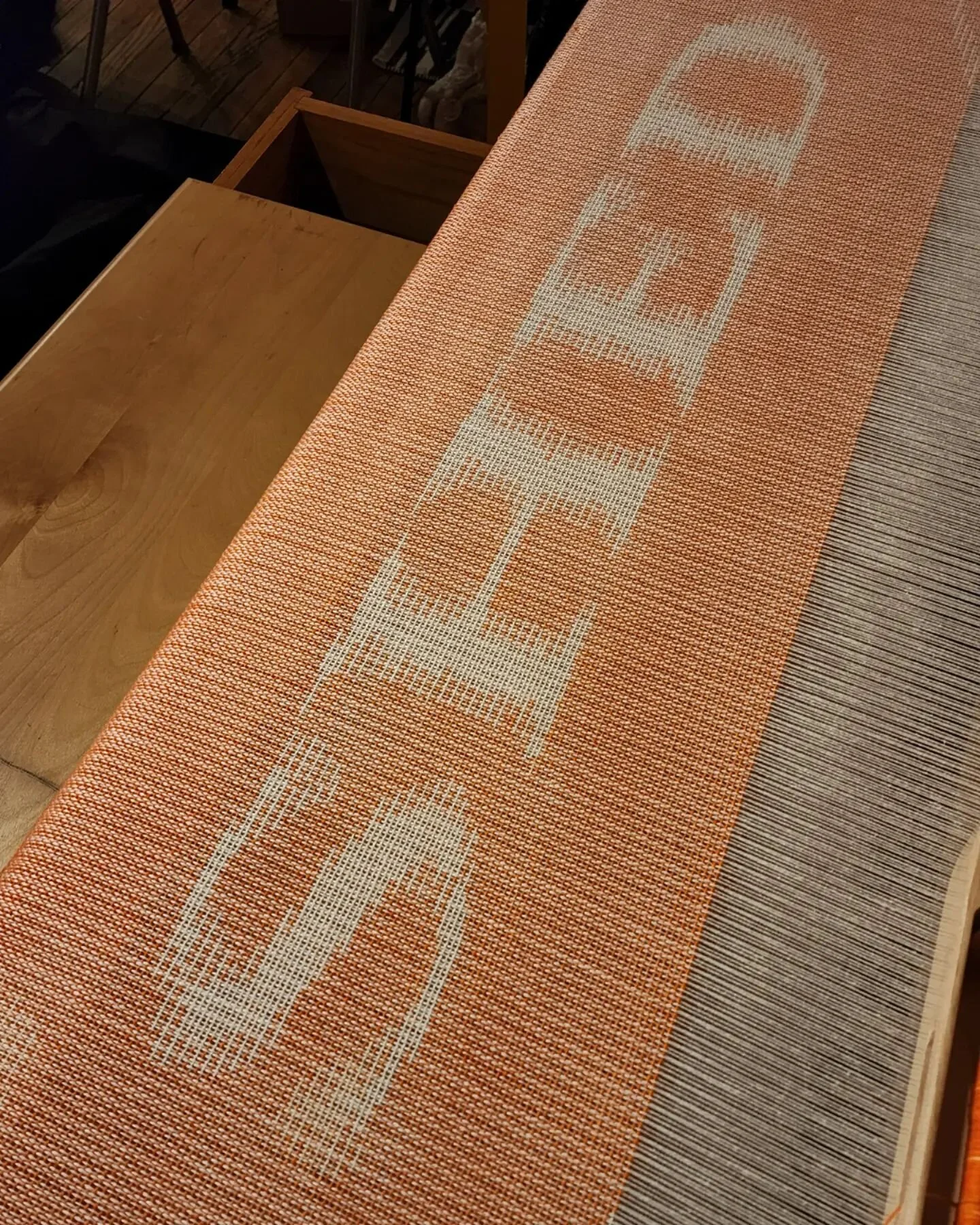 My mind and energy has been focused elsewhere these past few months but I am grateful for time at the loom to experiment with new ways of making work.