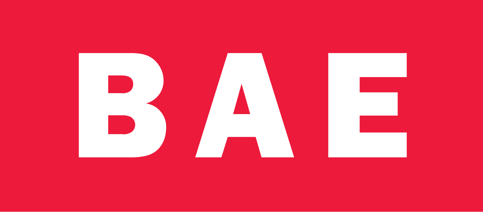 Red background with large white bold letters spelling 'BÄE'.