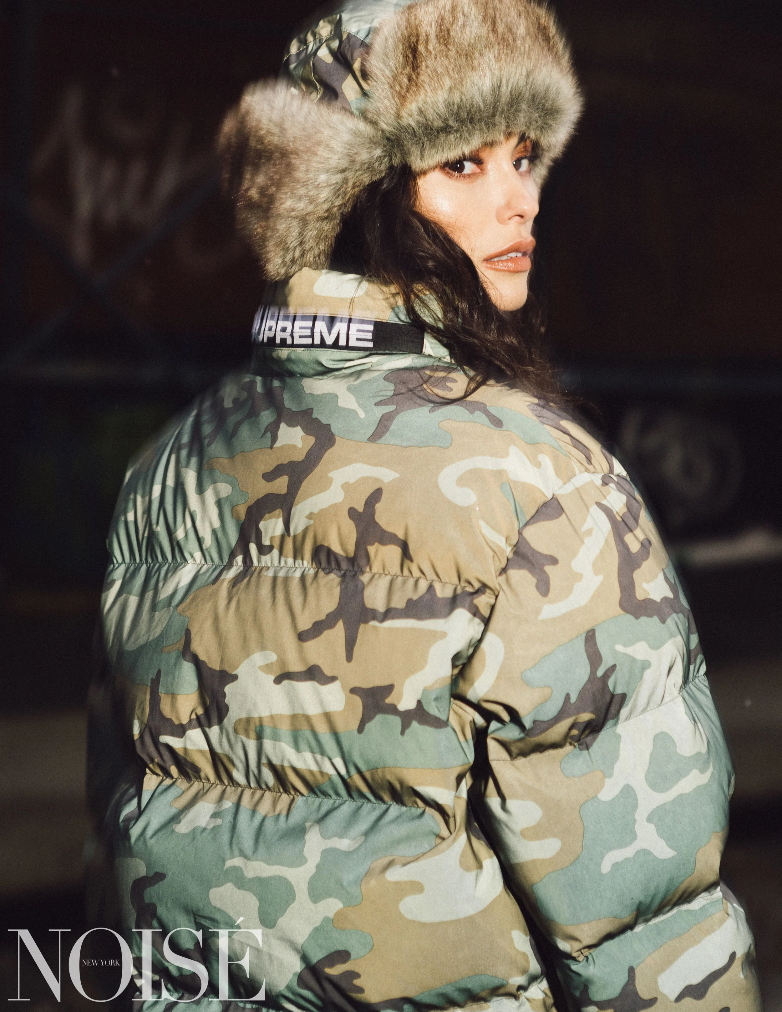 Supreme jacket, pants and hat. Adidas sneakers.