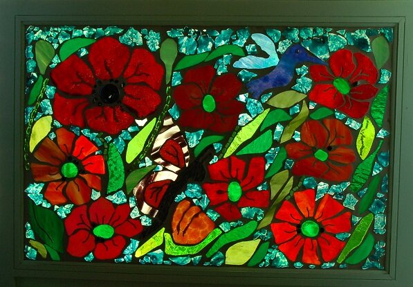 Arico_Theresa_Spring Poppies_19 x 26 x 2_Glass on Glass_$550.jpg