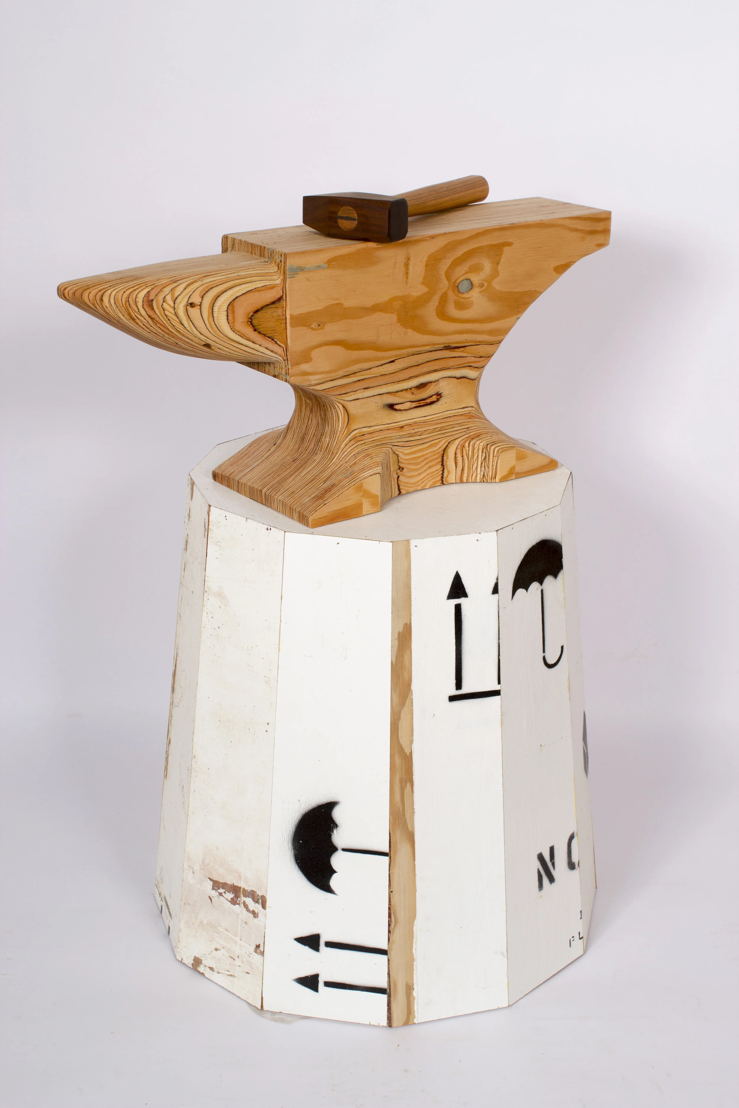 The Devil’s Handyman (After Westermann), 2016. Laminated veneer lumber, epoxy, pine, ipé and walnut. 36” x 28” x 22”