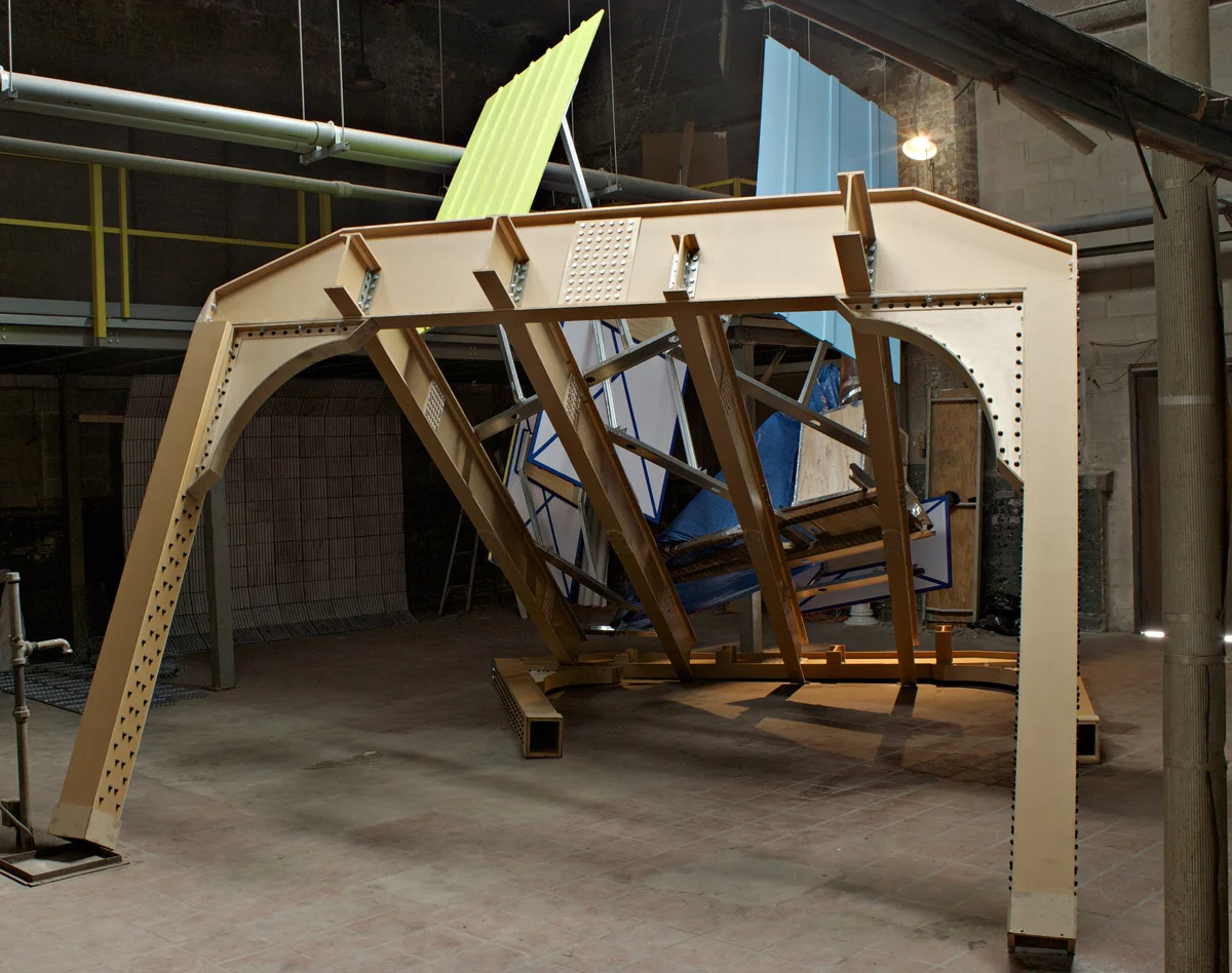 Alternate installation of Untitled (Set for a Homestead) as part of ForceField, 2014. 