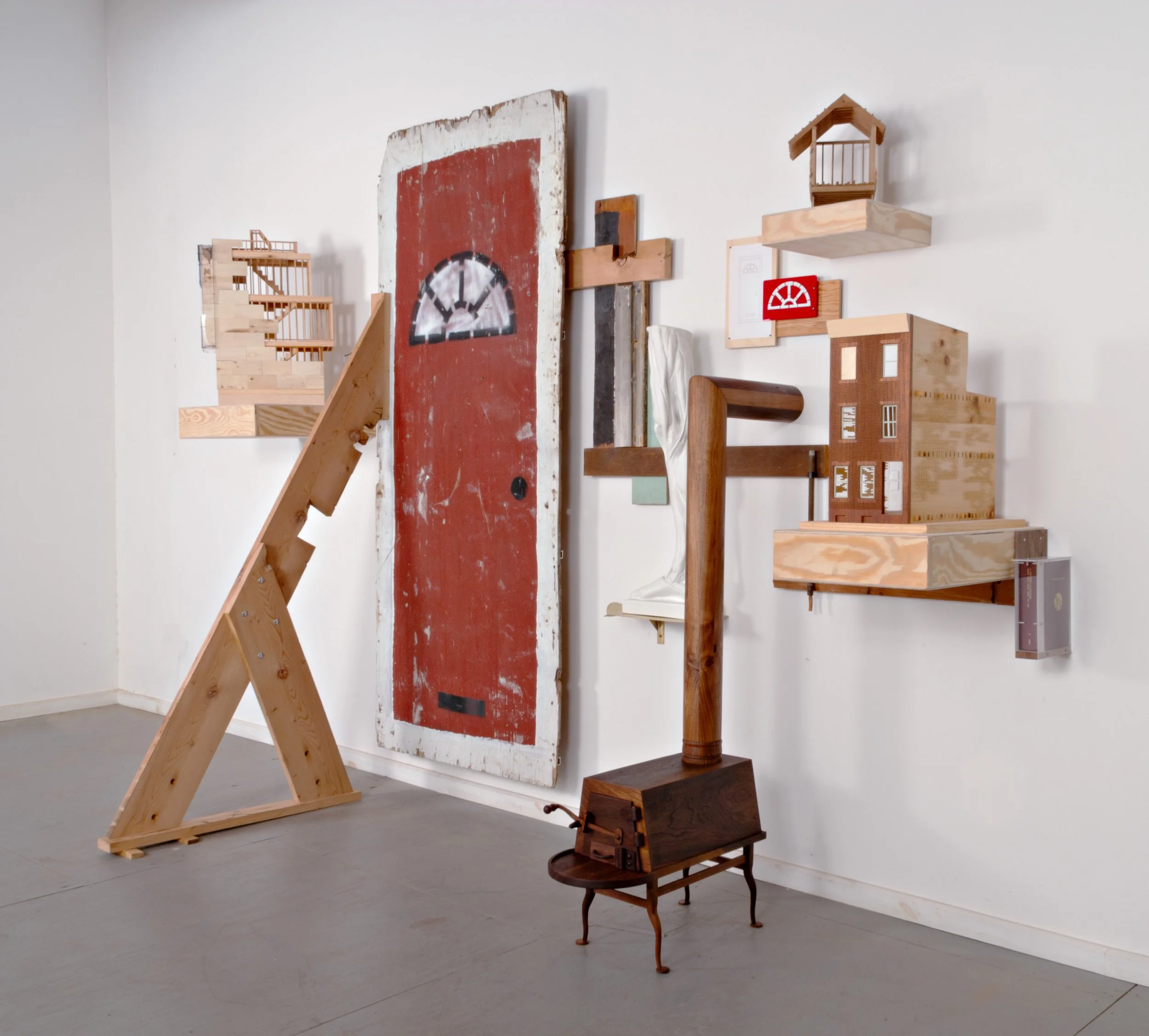   Essays for an Architectural Love Letter (After Christopher Alexander), 2012-2026.  The architectural model in the foreground is based on the house I renovated from 2012-2024.   