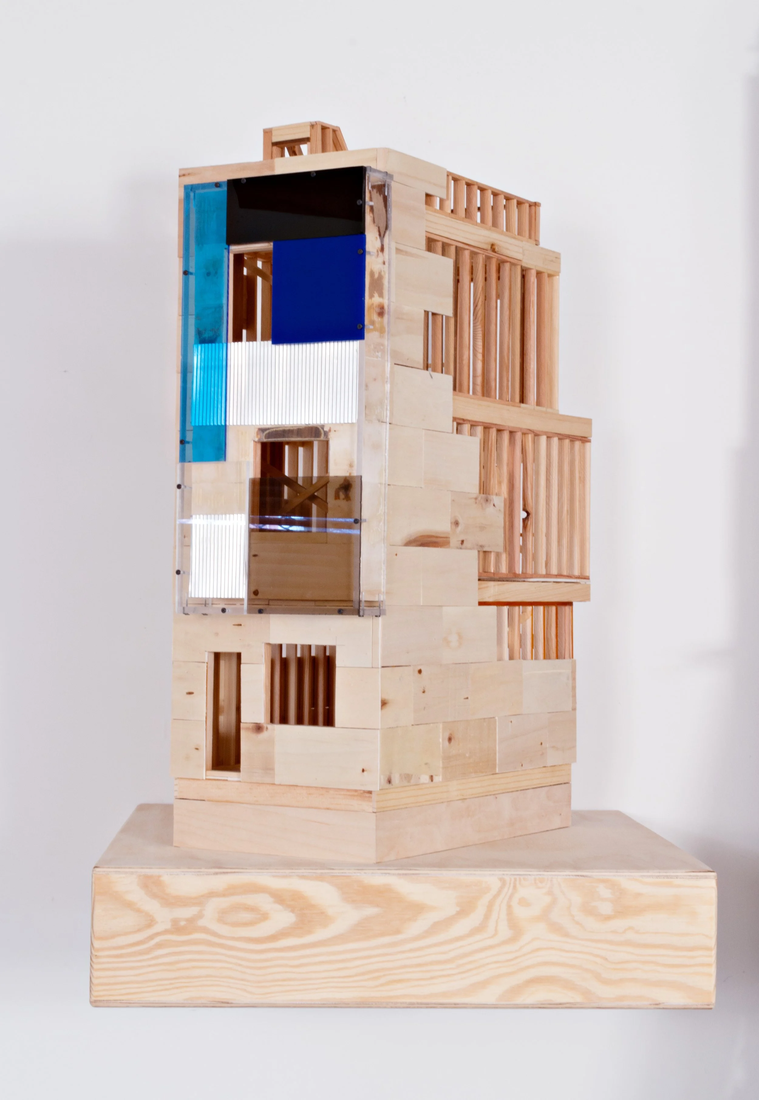   Essays for an Architectural Love Letter (After Christopher Alexander),      2012-2026.  Model of a contemporary rowhouse.  