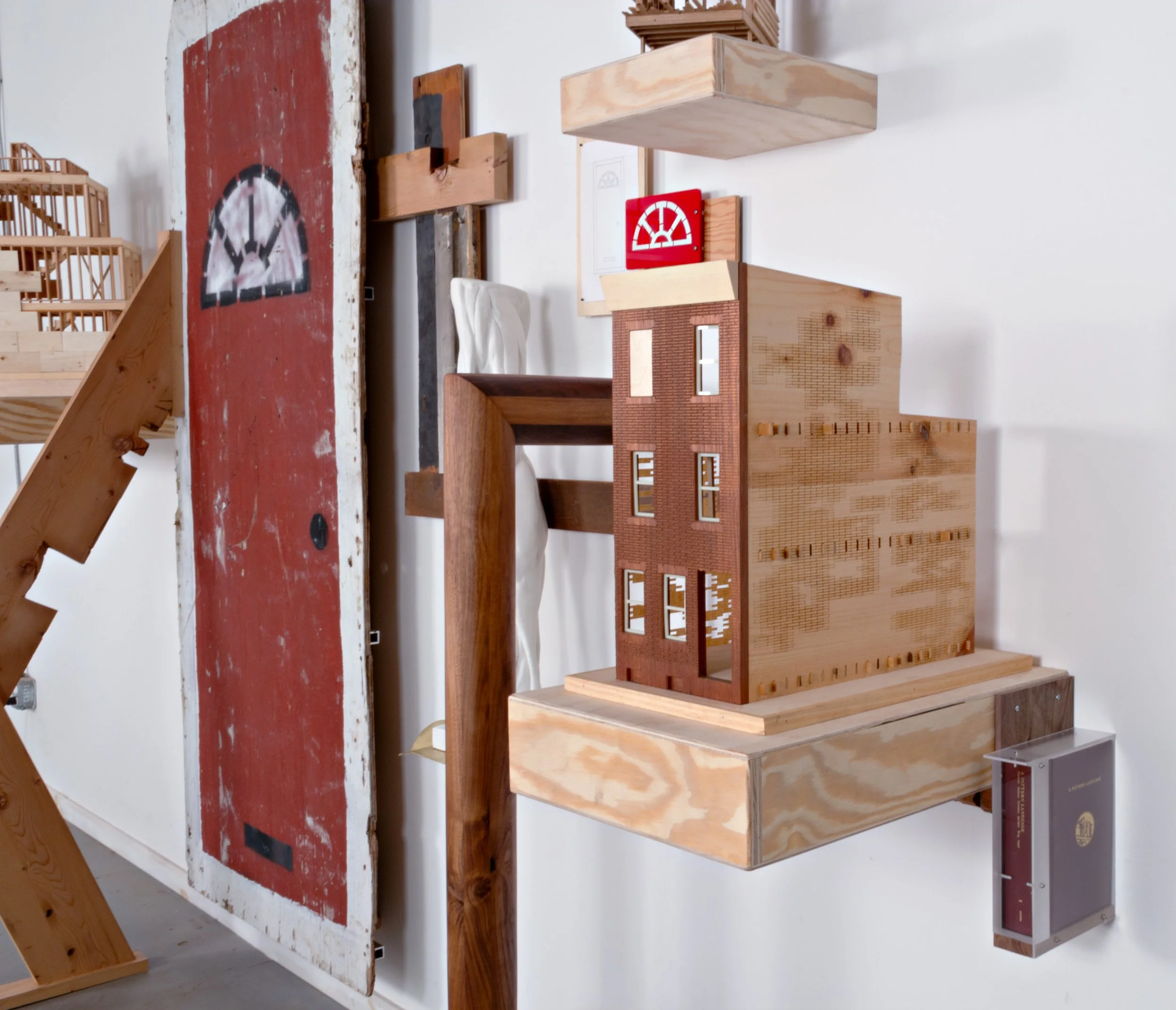   Essays for an Architectural Love Letter (After Christopher Alexander)   ,   2012-2026.  The model in the foreground represent the rowhouse I renovated from 2012-2024.  