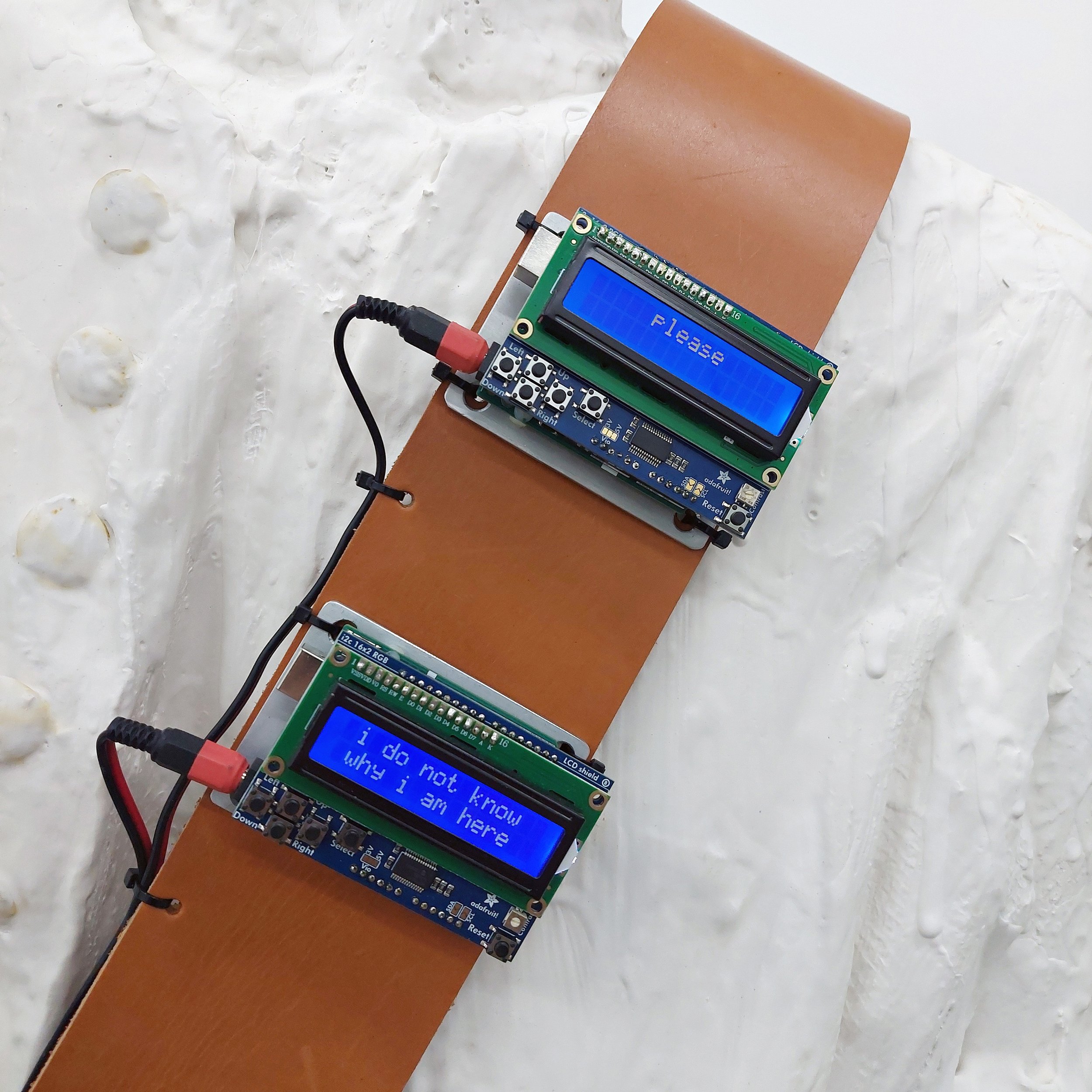   Apparition with Omens and Small Array,  2025  Detail of LCD displays.       