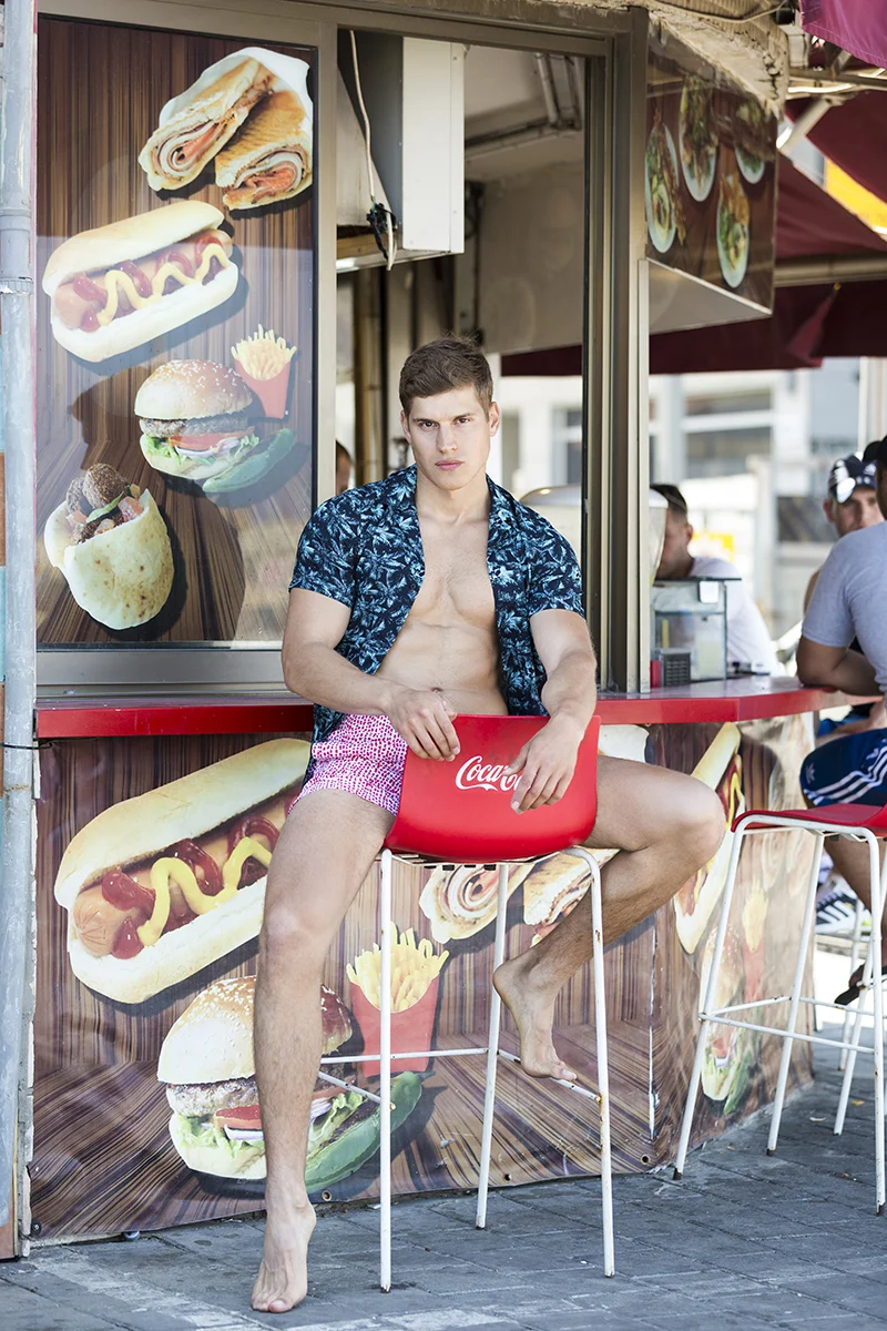 Shorts by Dan Ward , shirt by The Kooples 