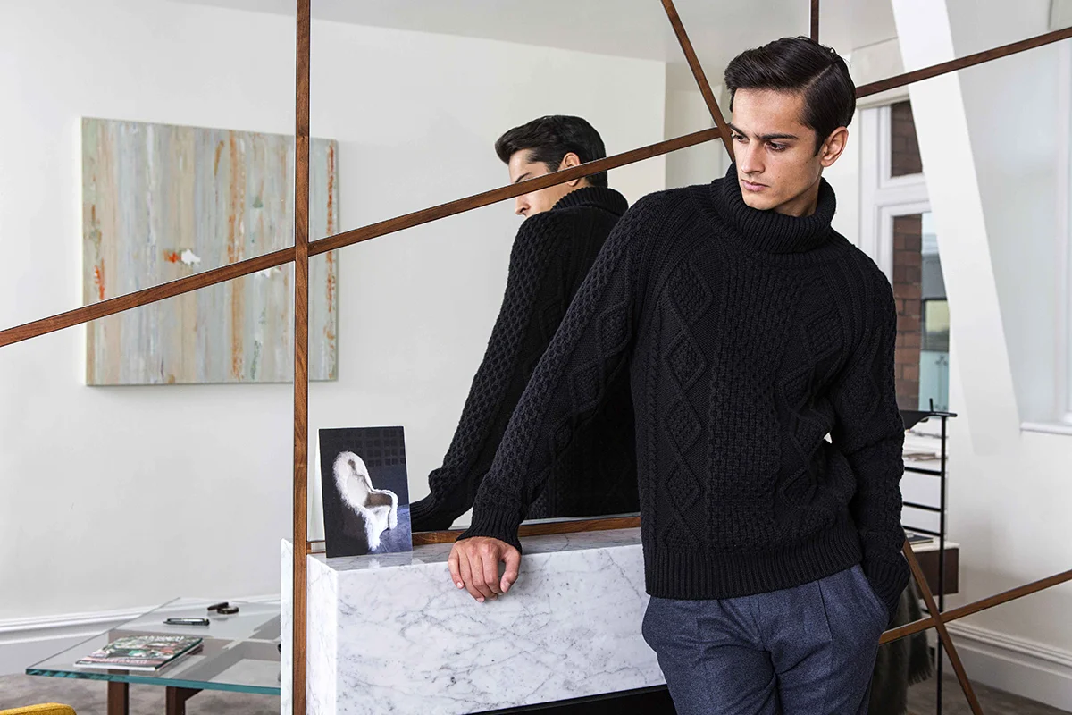 Knitwear – Dunhill , trousers – Ermenigildo Zegna , shoes - John Lobb