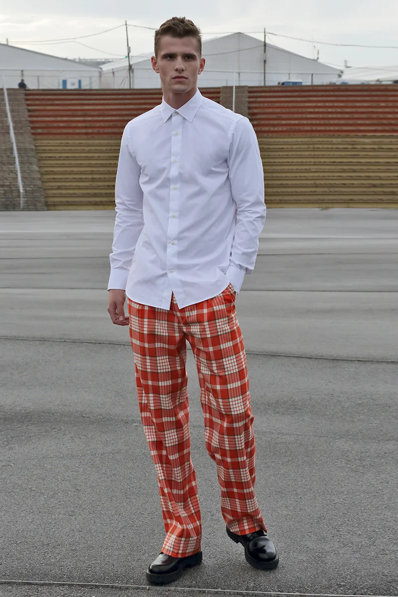 Shirt - Prada , trousers - Daniele Alessandrini , shoes - Valentino