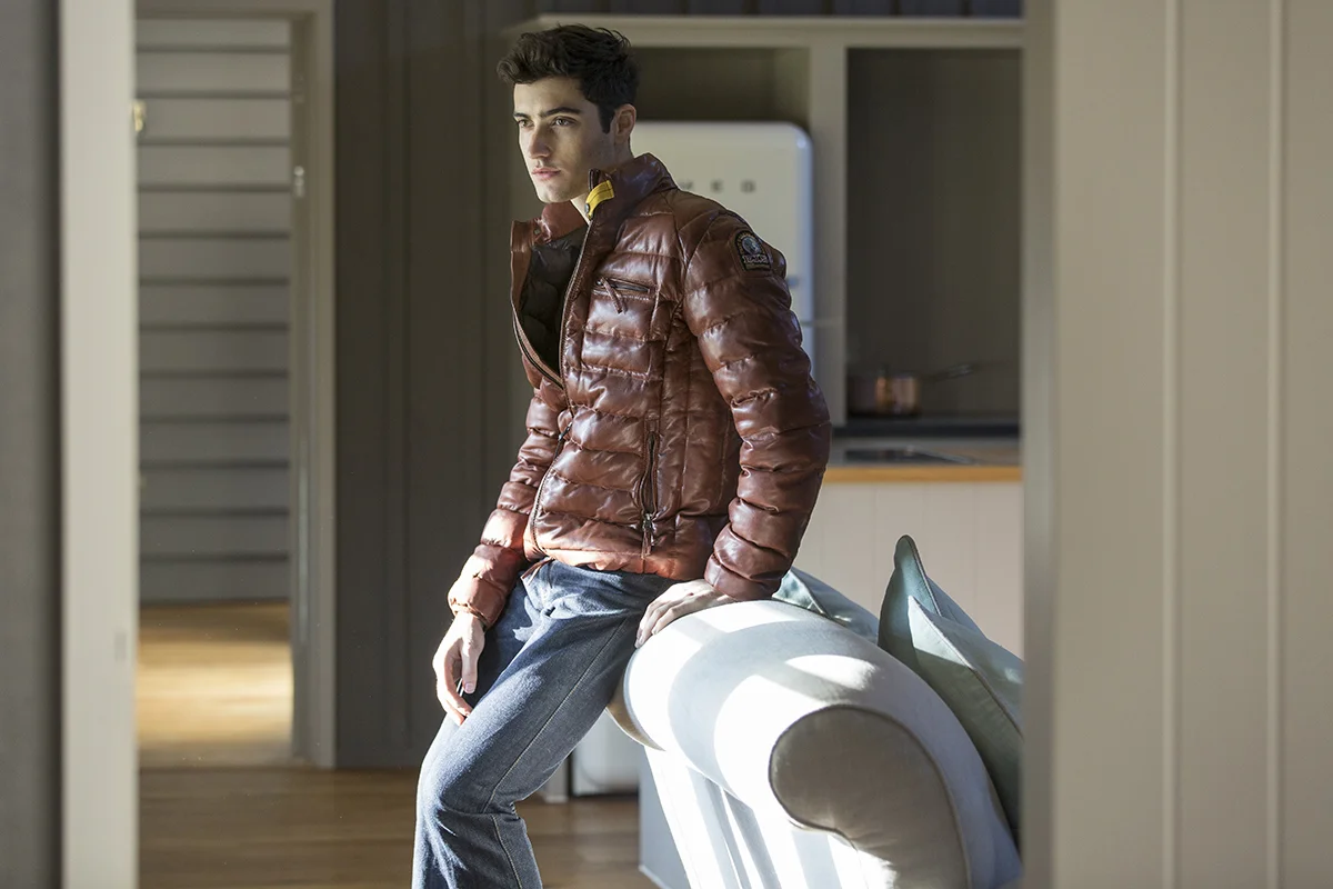 Jacket – Parajumpers , Denim – R.M. Williams , Knitwear – Samsoe & Samsoe , Boots – R.M. Williams