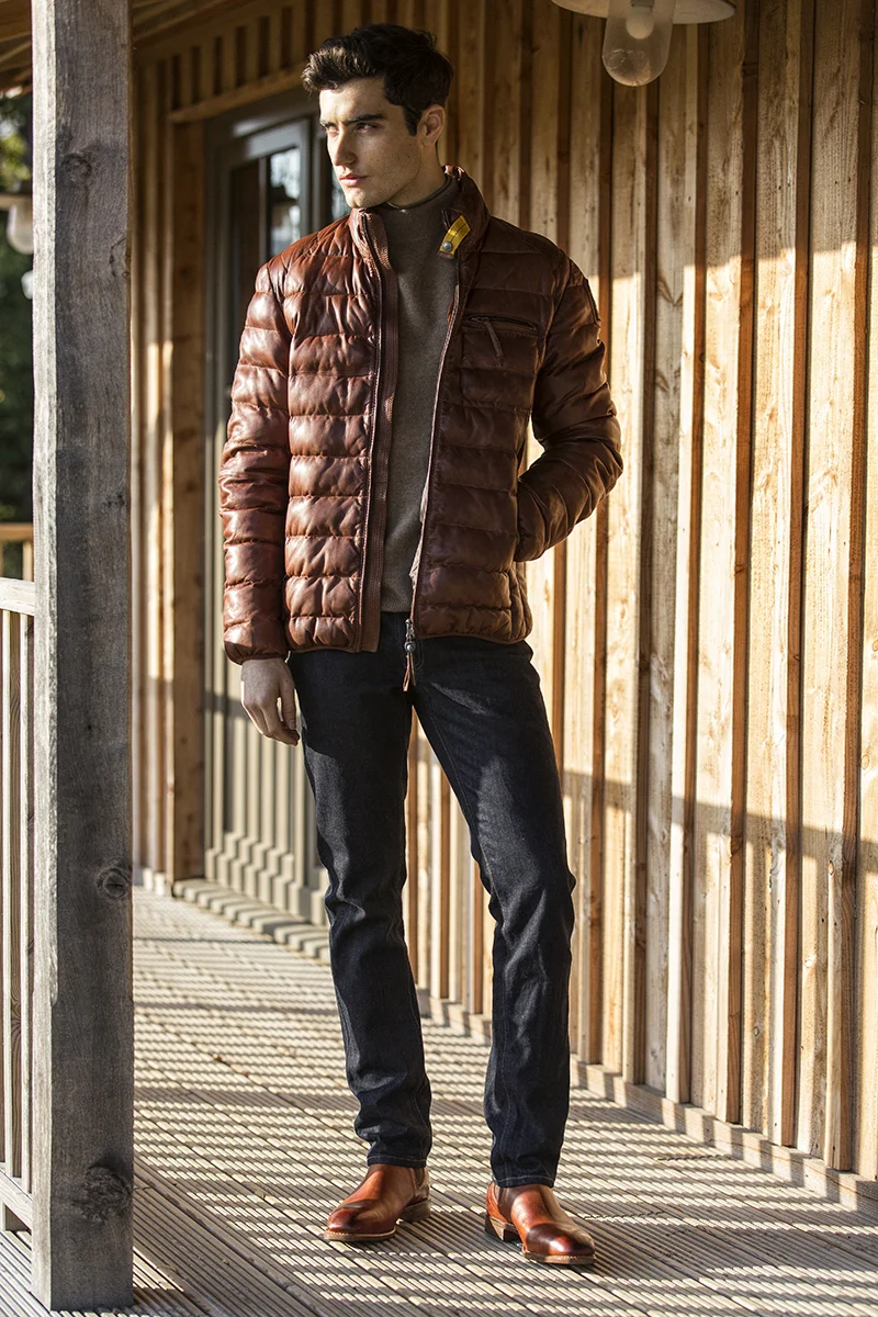 Jacket – Parajumpers , Denim – R.M. Williams , Knitwear – Samsoe & Samsoe , Boots – R.M. Williams