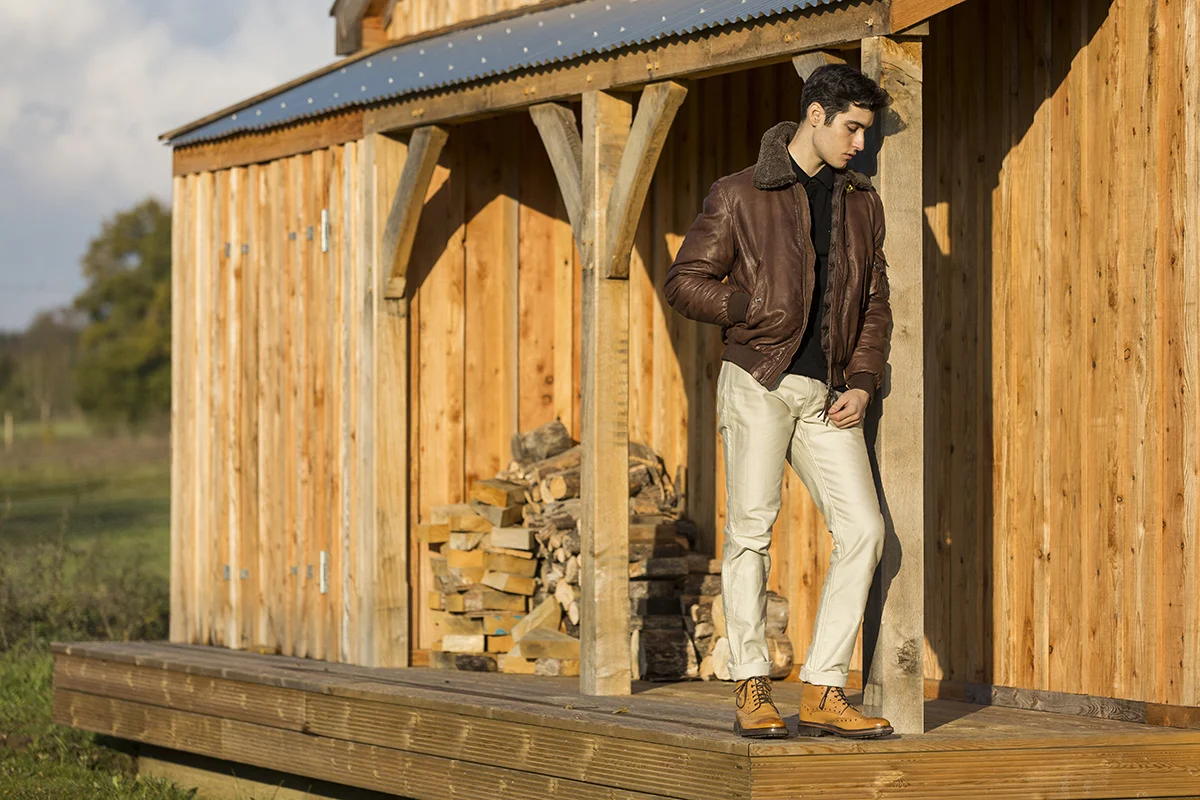Jacket – Parajumpers , Polo shirt – Oliver Sweeney , Chinos – R.M. Williams , Boots – Oliver Sweeney , Belt – R.M. Williams