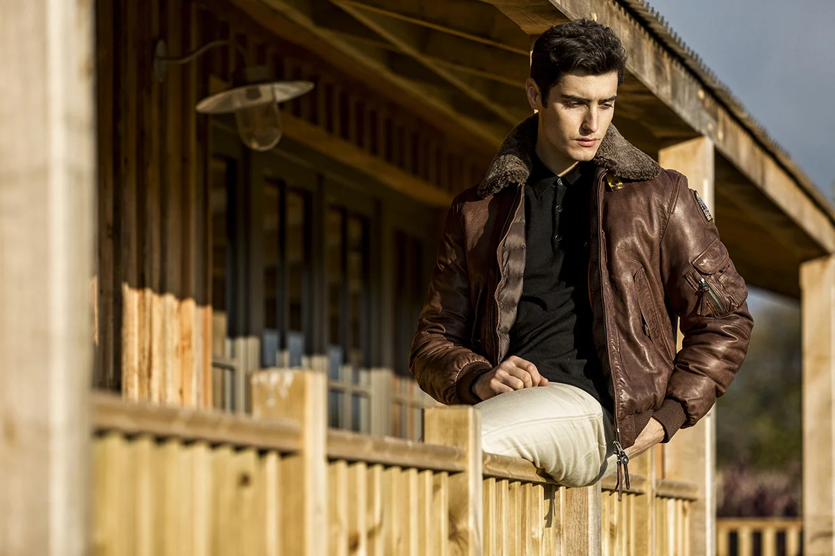 Jacket – Parajumpers , Polo shirt – Oliver Sweeney , Chinos – R.M. Williams , Boots – Oliver Sweeney , Belt – R.M. Williams