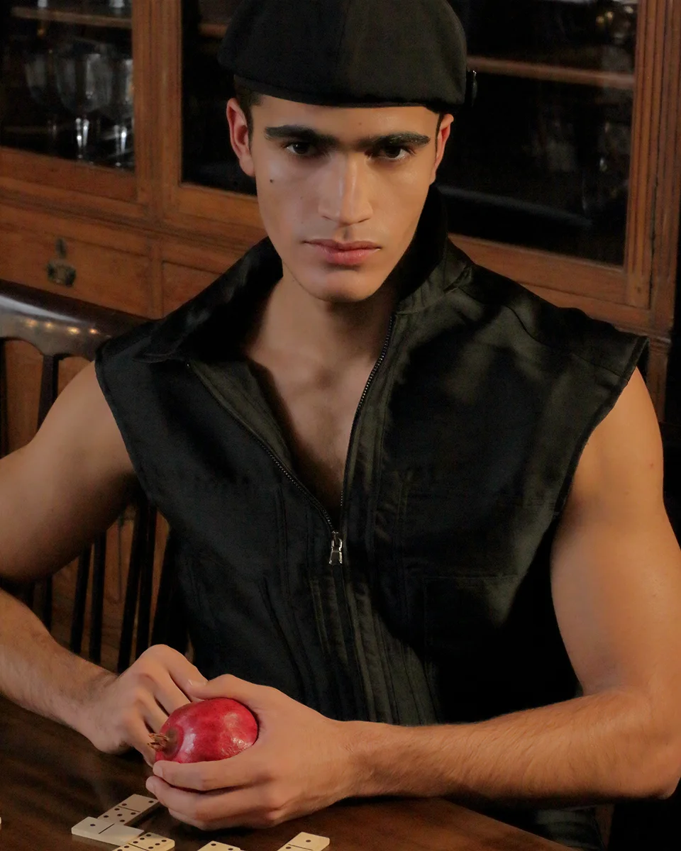 Jumpsuit - Comeforbreakfast , Hat - Giorgio Armani