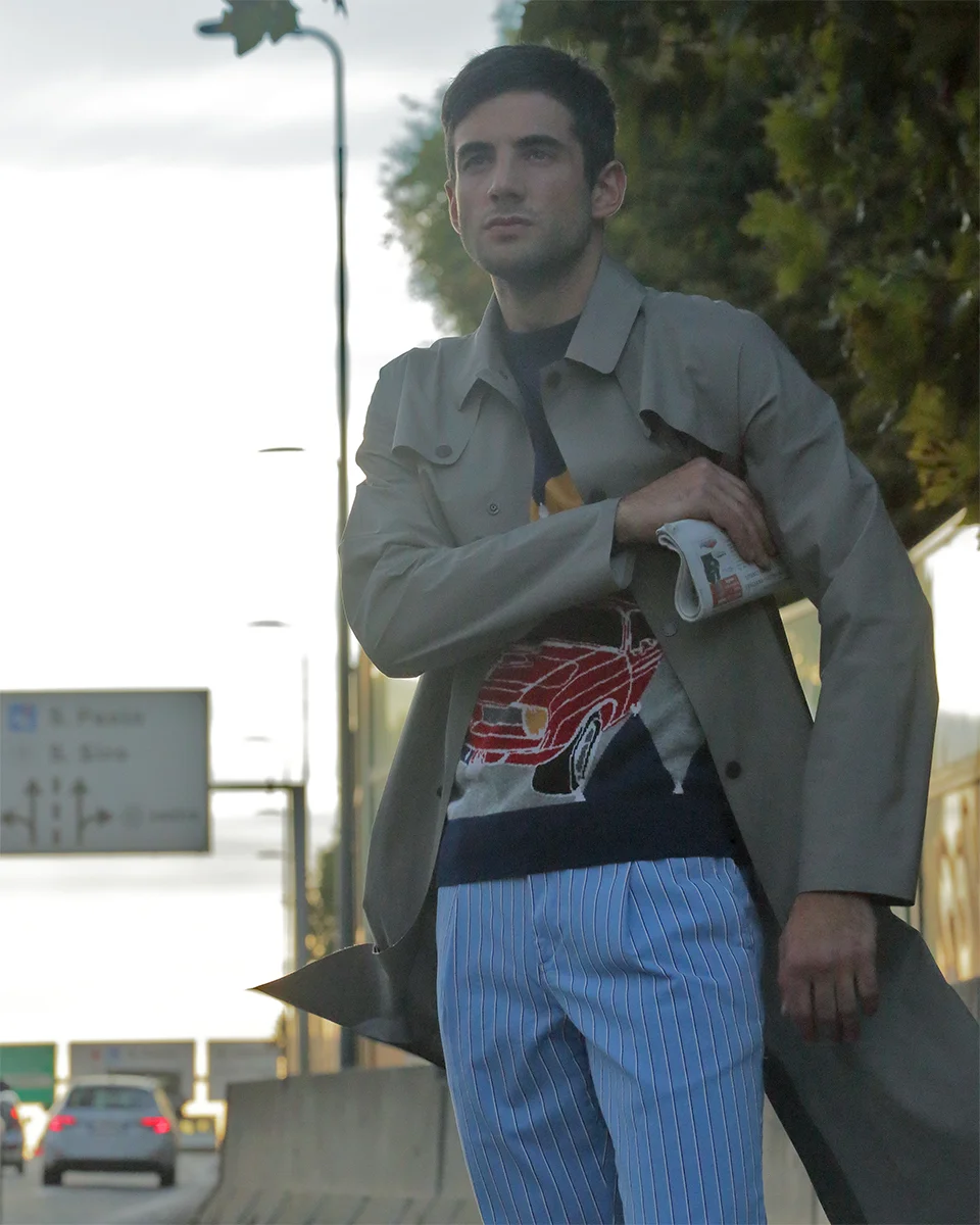 Sweater - Ballantyne , Trench - Allegri , Trousers - Re Hash
