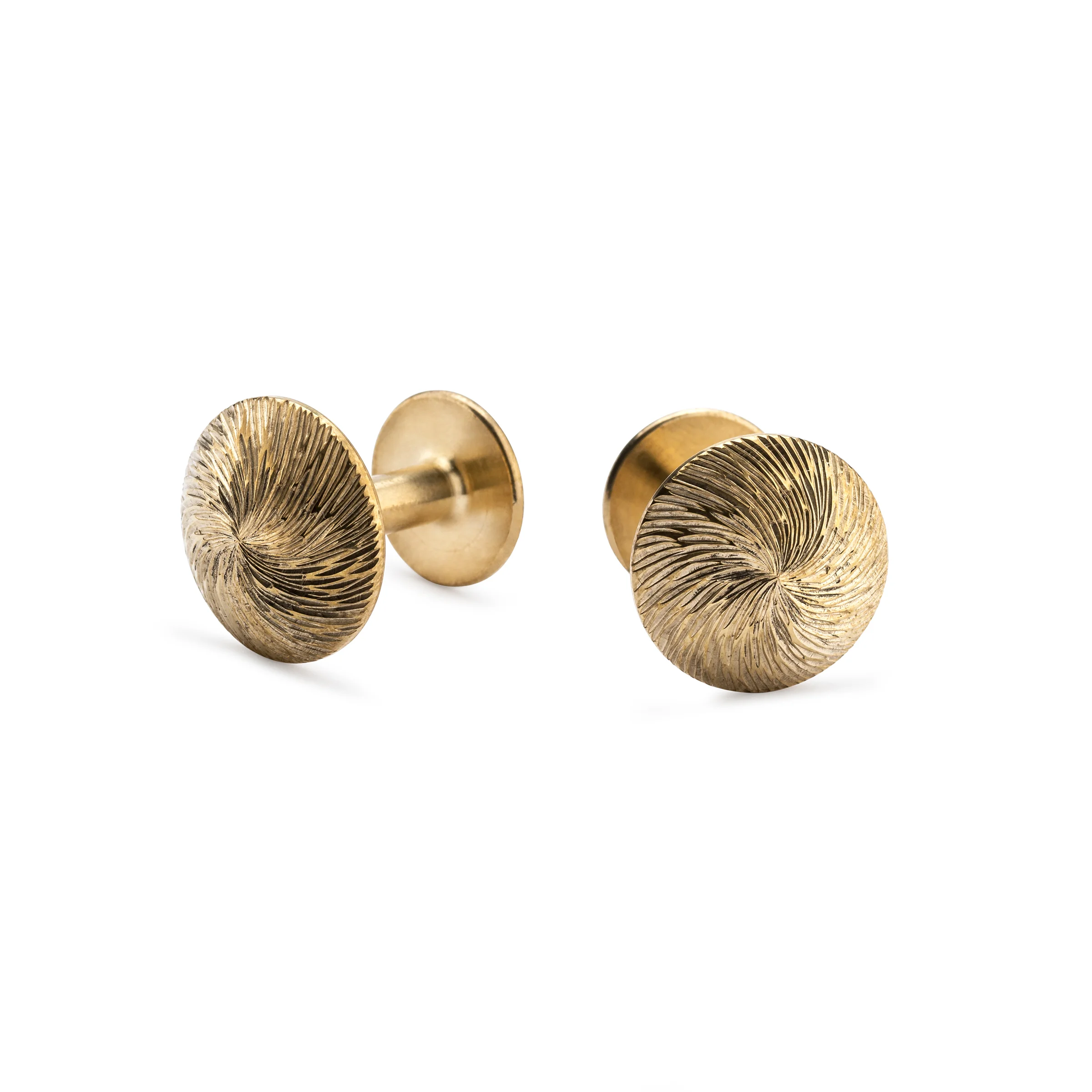 NEW Alice Made This 'Sketch Collection' James - Sprial Cut Gold Cufflinks - £245.00.jpg