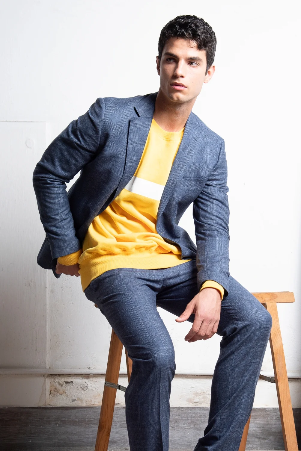 Suit - Luigi Bianchi Mantova Sweater - Lucio Vanott i, Shoes- Bata