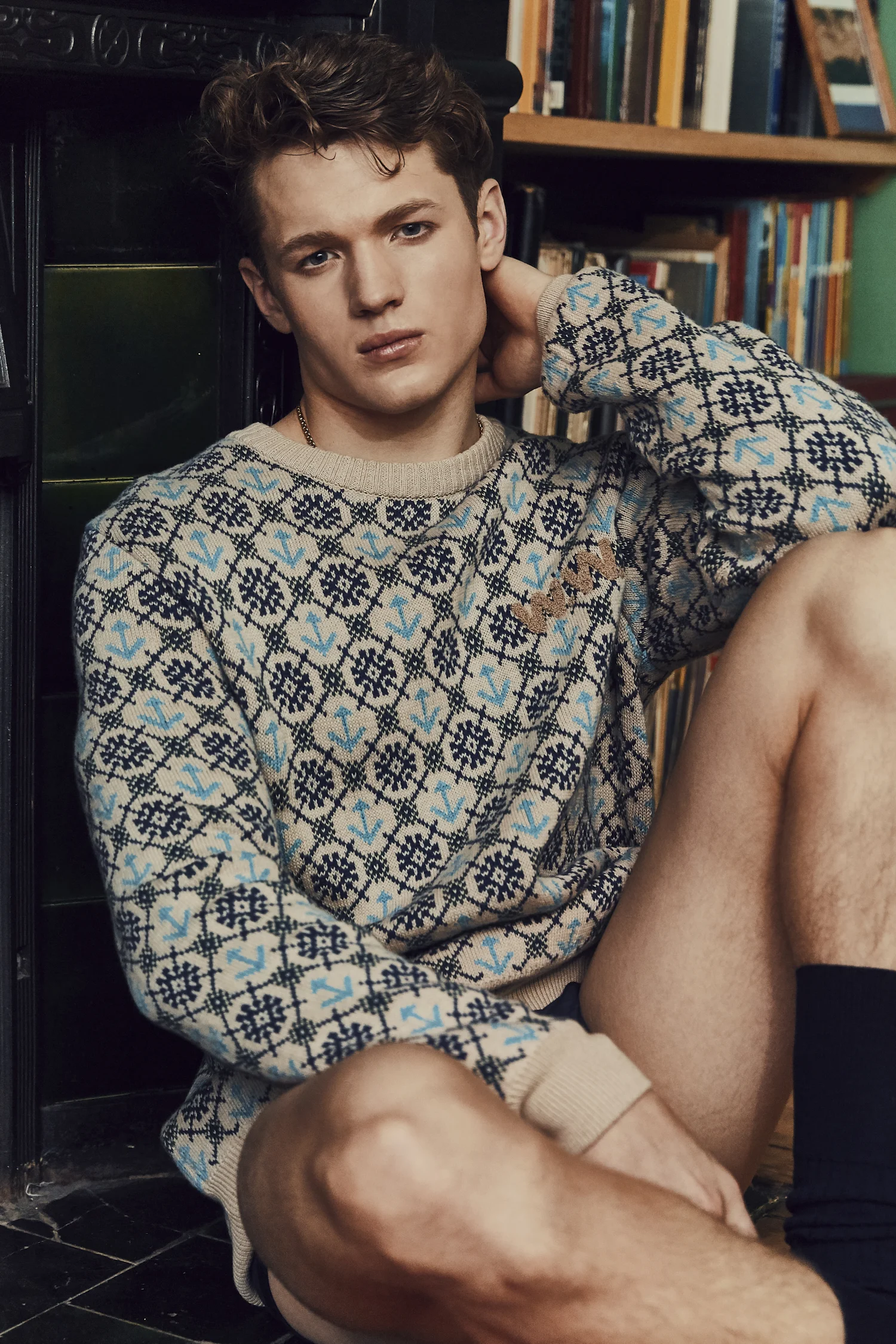 Jumper - Wood Wood , Briefs - Ermenegildo Zegna , Socks - Marks and Spencer