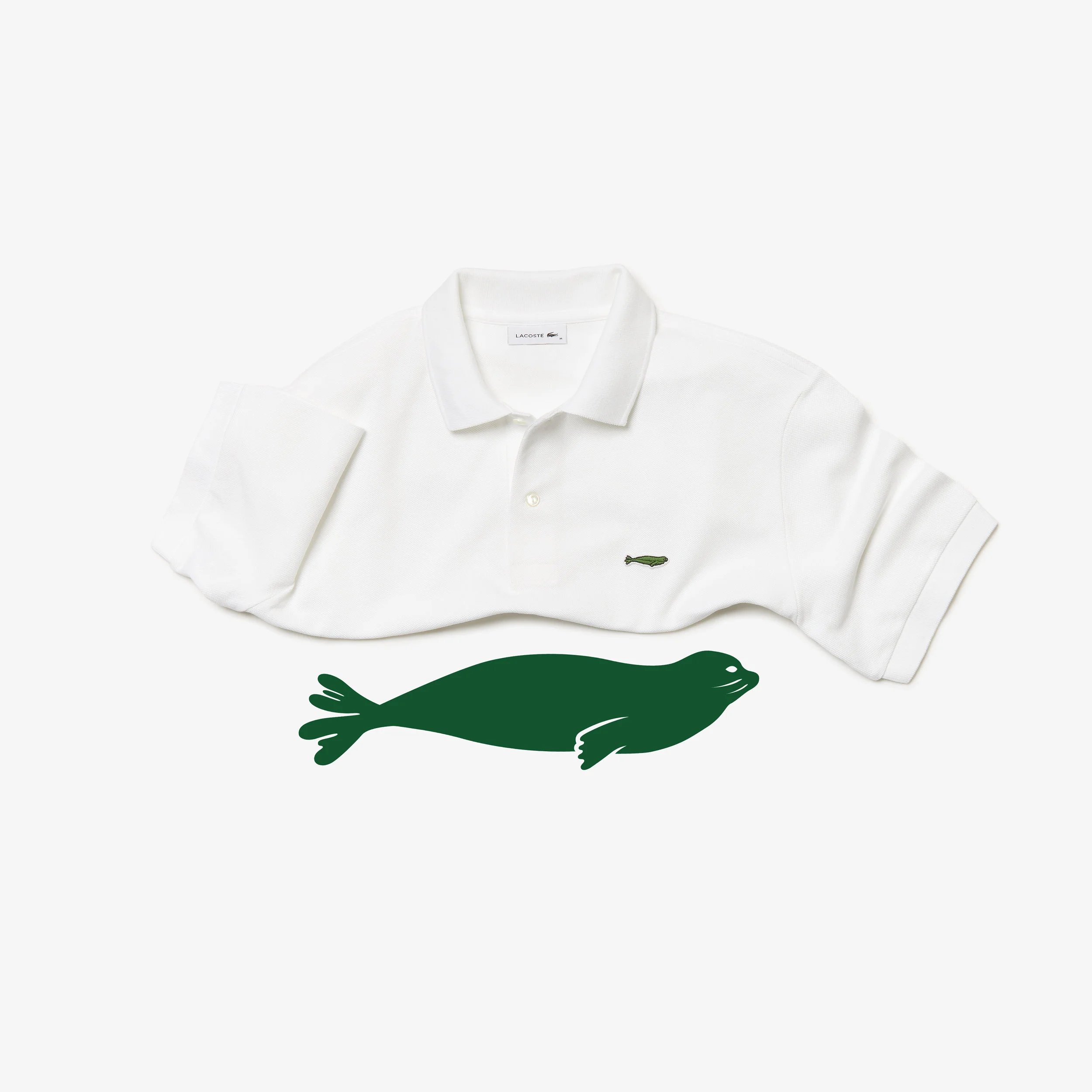 LACOSTE SAVE OURSPECIES ハワイアンモンクアザラシ刺繍ポロ Lacoste x 