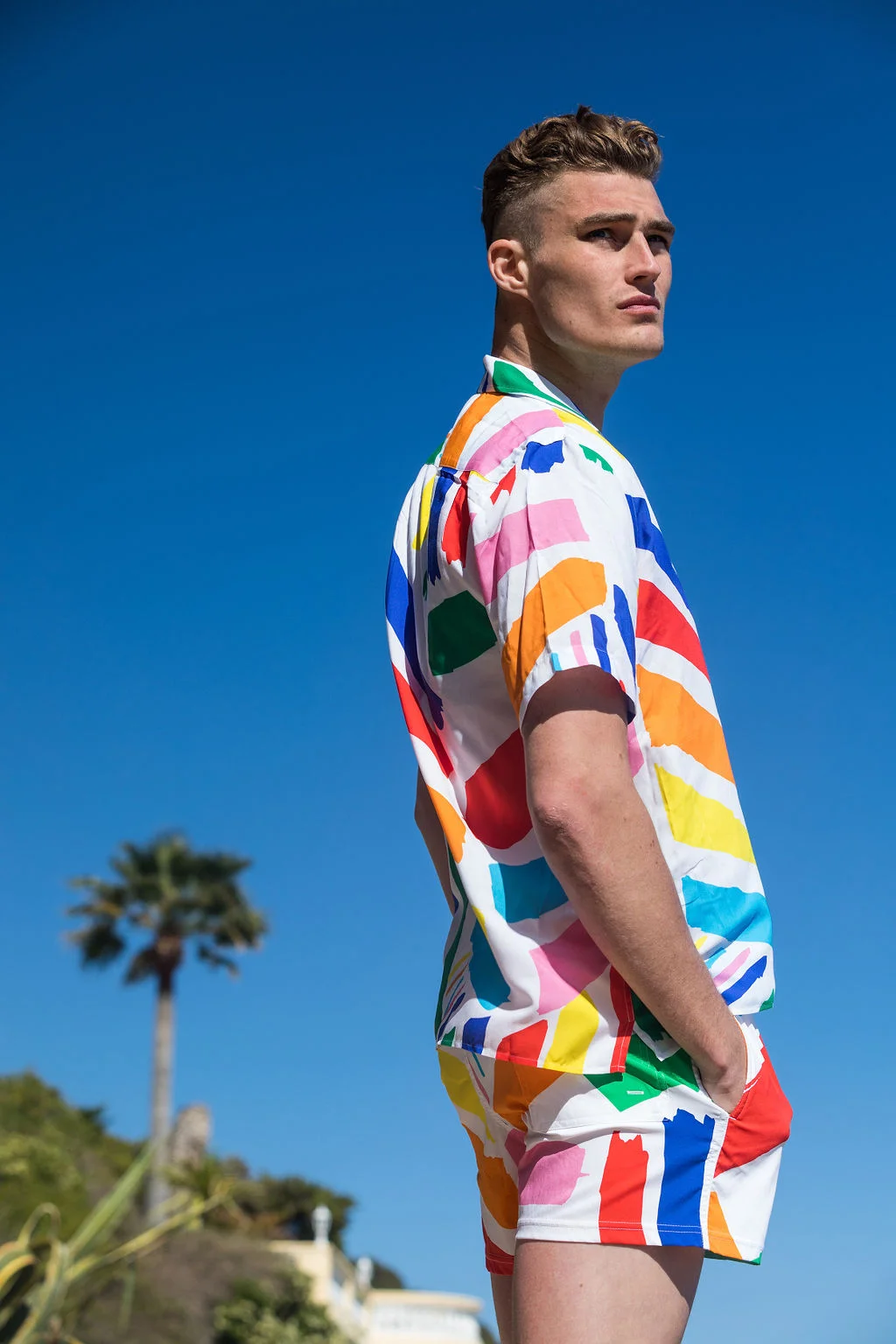 Harry wears Vilebrequin x Jean-Charles de Castelbajac