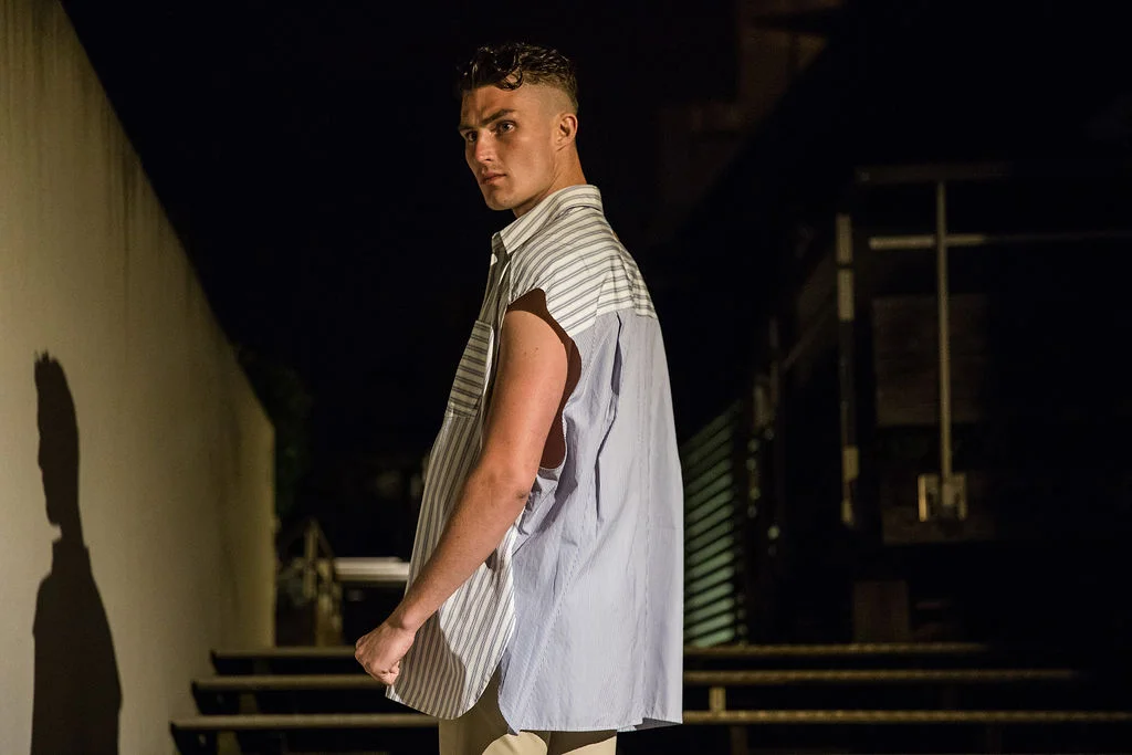 Harry wears Wooyoungmi shirt and Maison Kitsune shorts