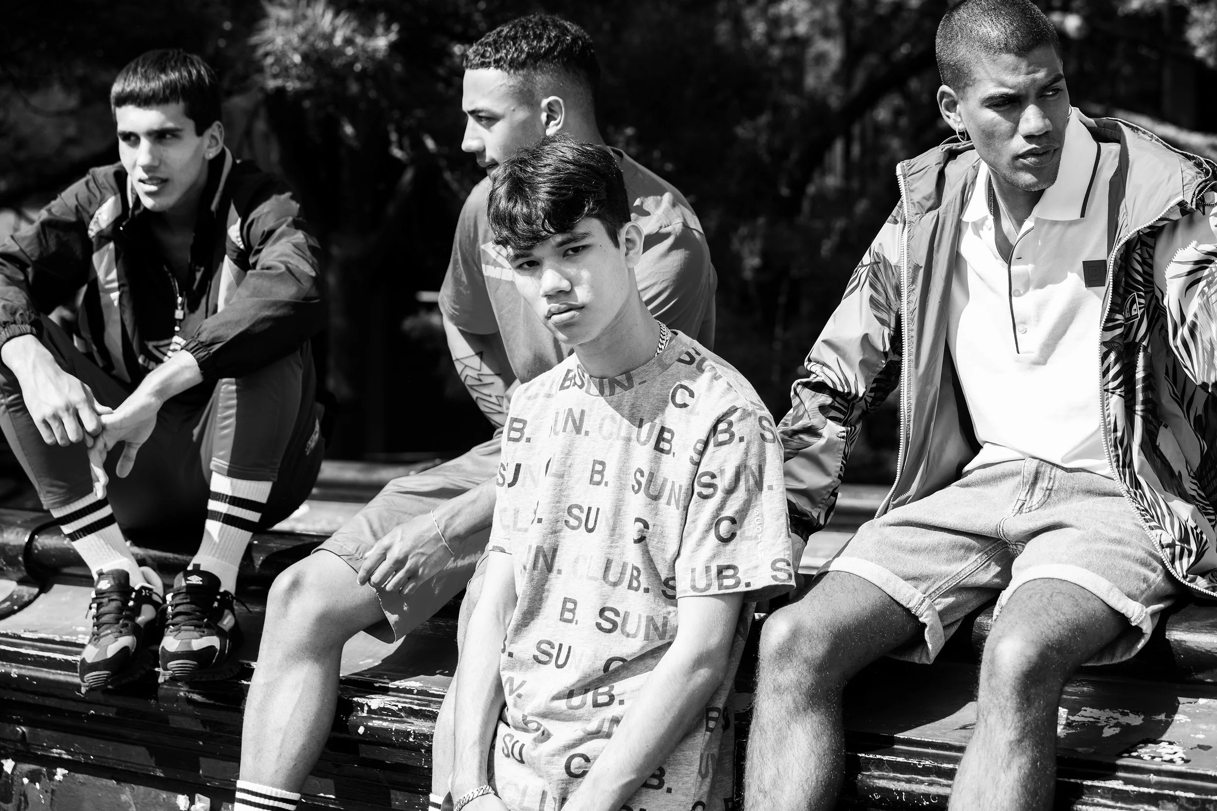 Ben & Atlant wear Umbro , Nicholas & Jack wear Scotch & Soda