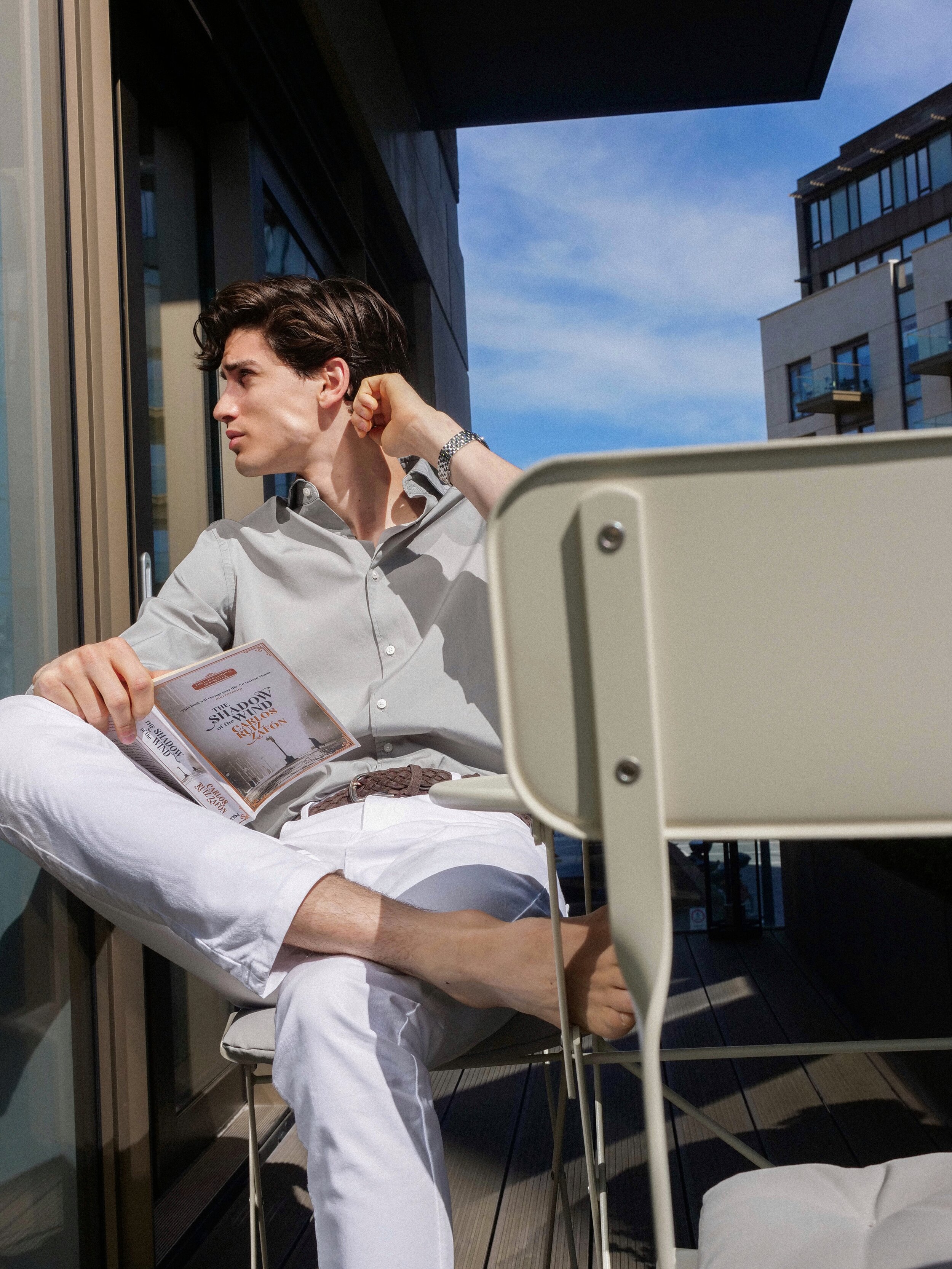 Editorial of male model Gerard Sabe photographed in isolation