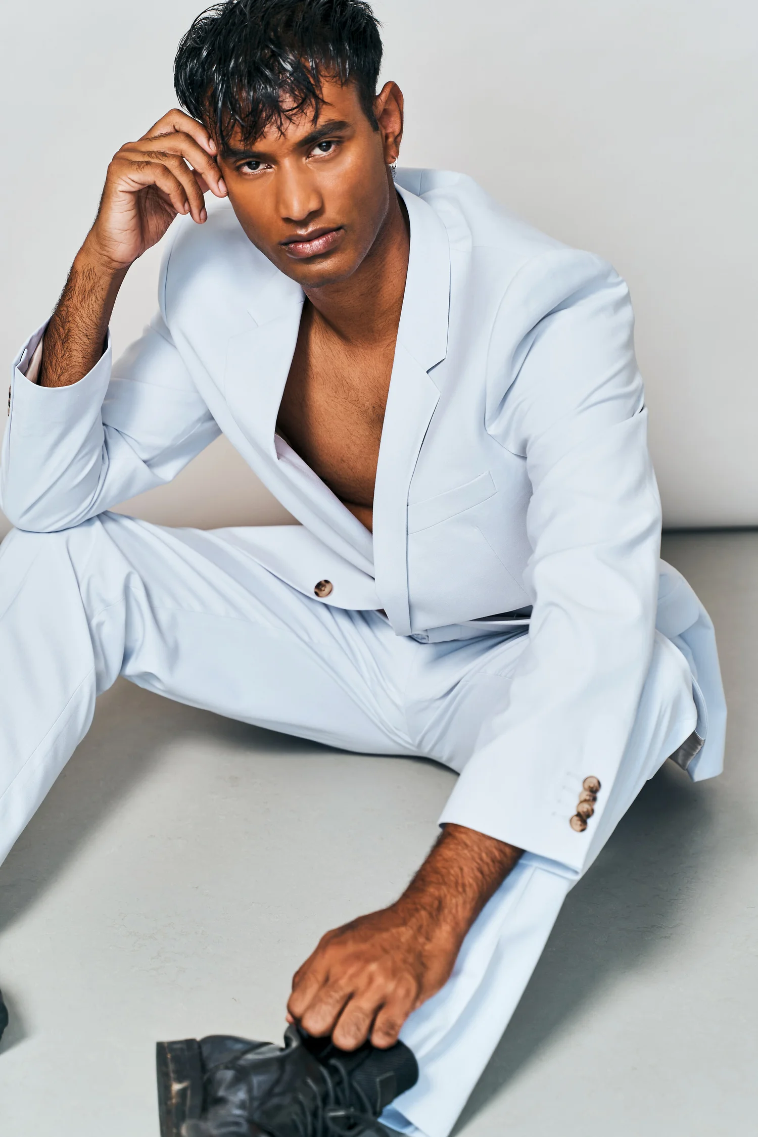 Editorial of male model Ramzan Miah at Nevs by photographer Tom Buck ...