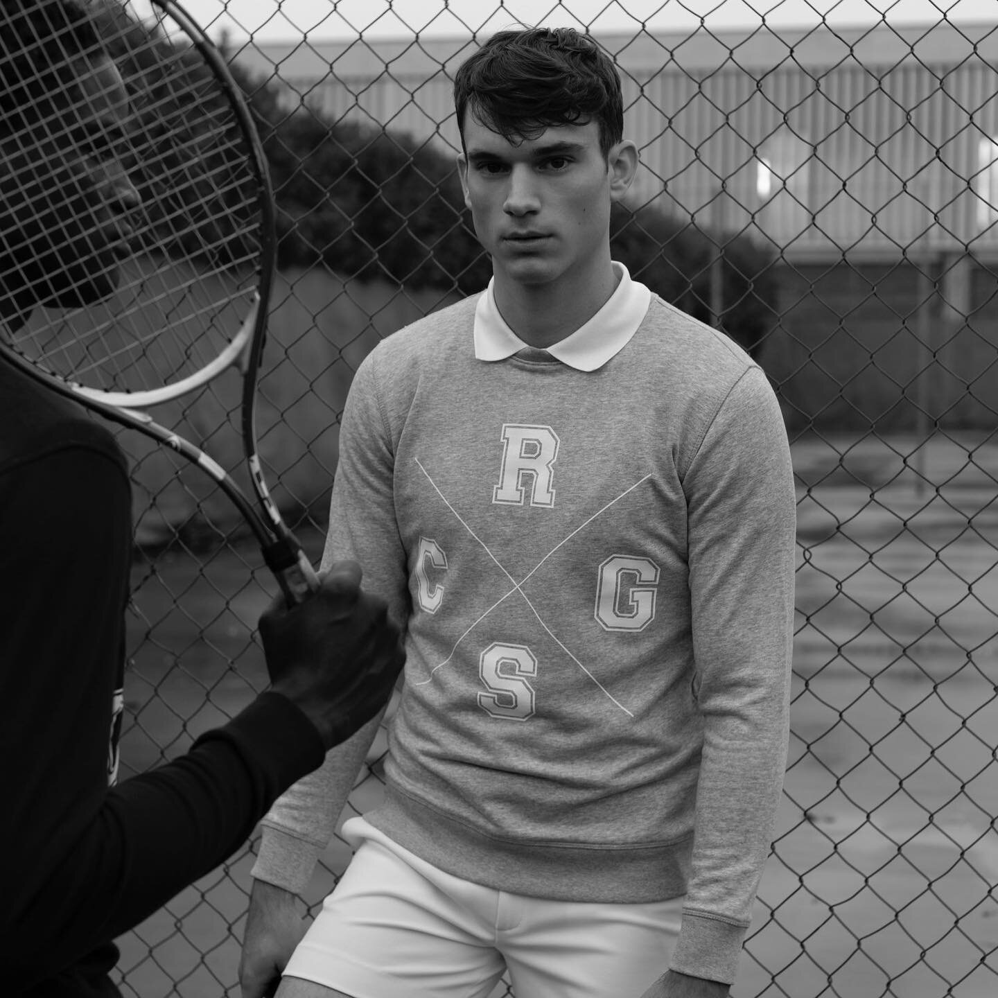@therakishgent Sporting Club campaign 3/4 
At the Tennis Club with @teo.guerrieri at @boommodels by @leecooperwood with grooming by @marademarcomua 
Shop the sweatshirts now