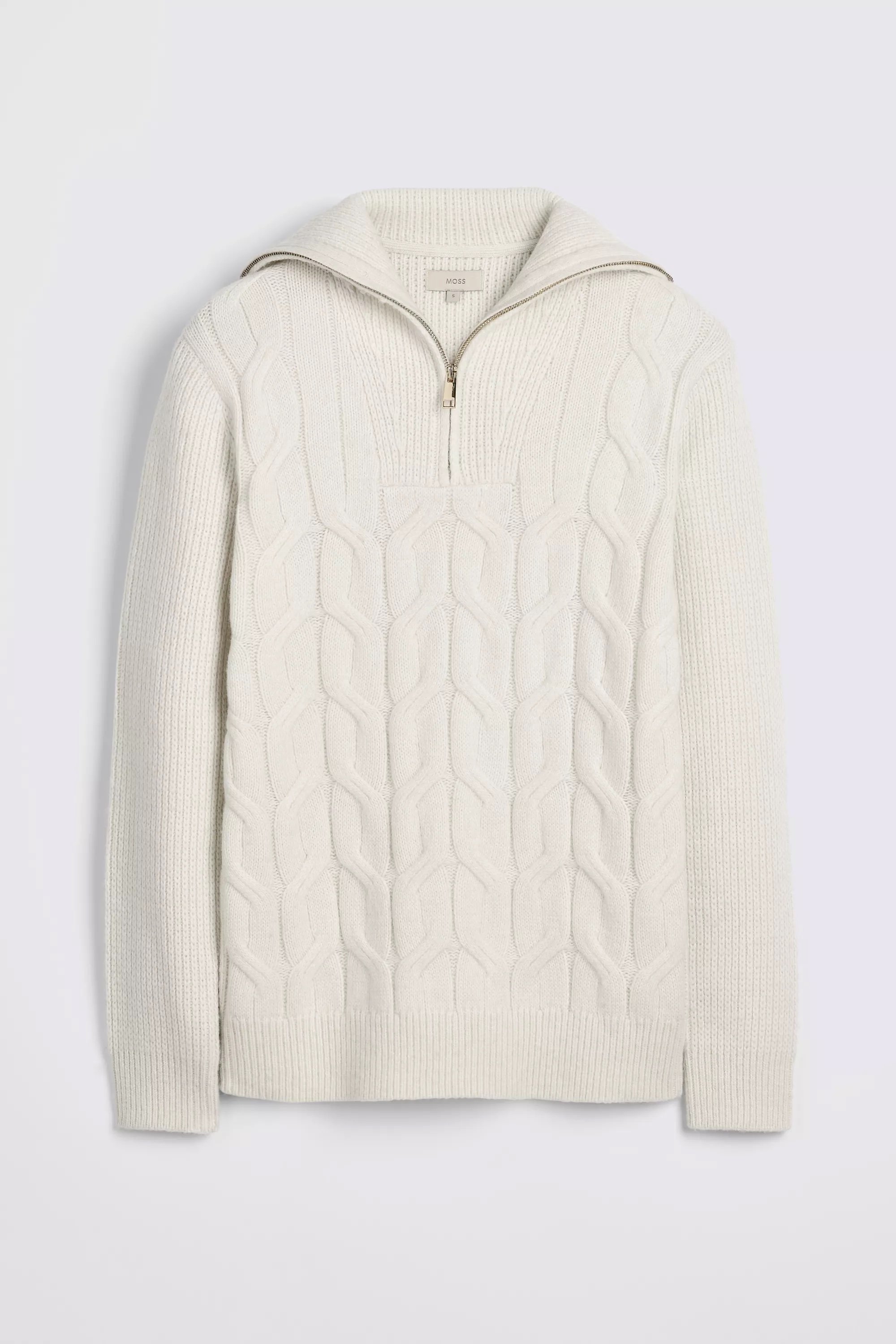 Chunky knit sweater - MOSS chunky quarter zip jumper - £79.95