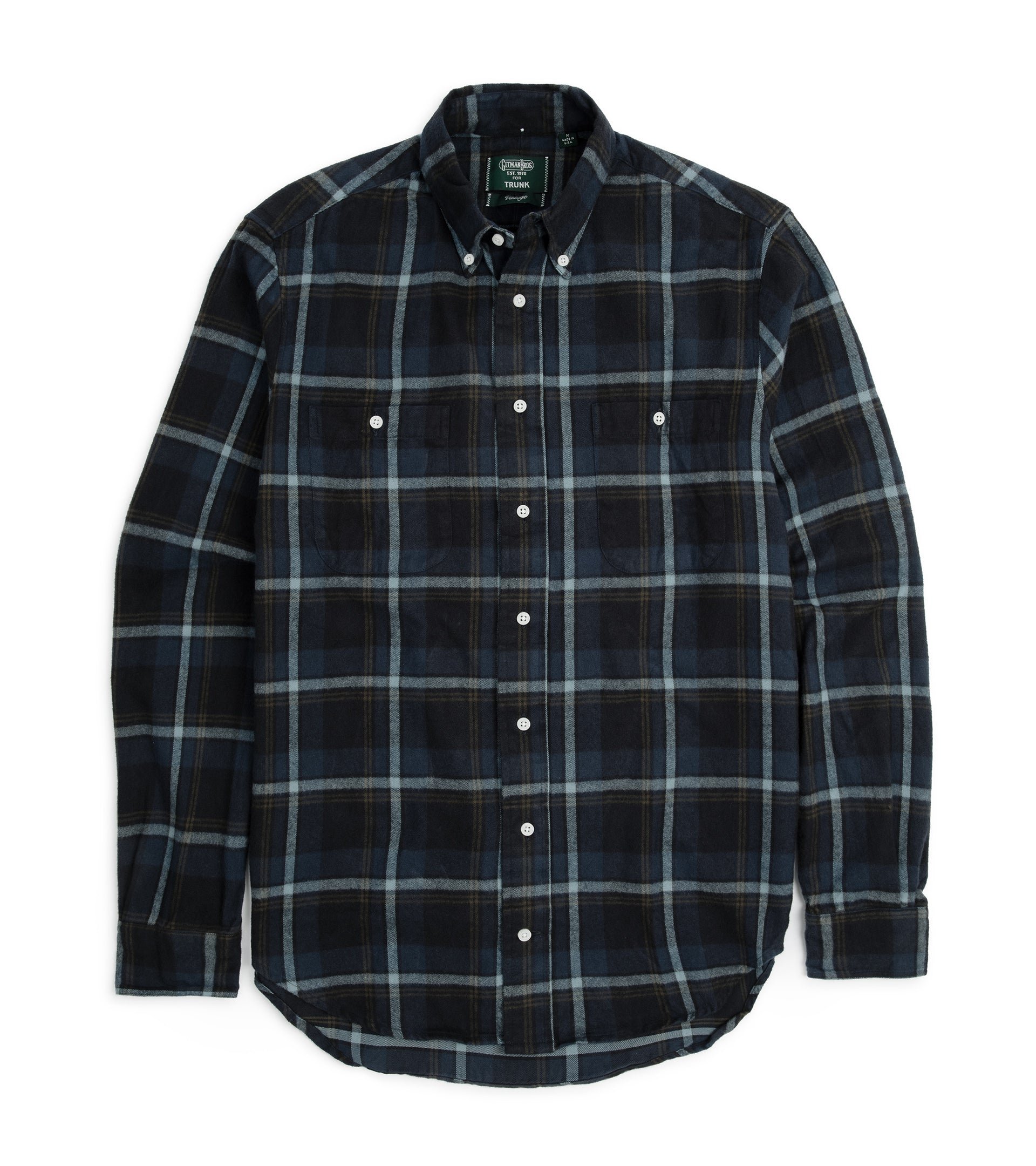 Plaid - Gitman Vintage cotton flannel plaid shirt at Trunk Clothiers - £240